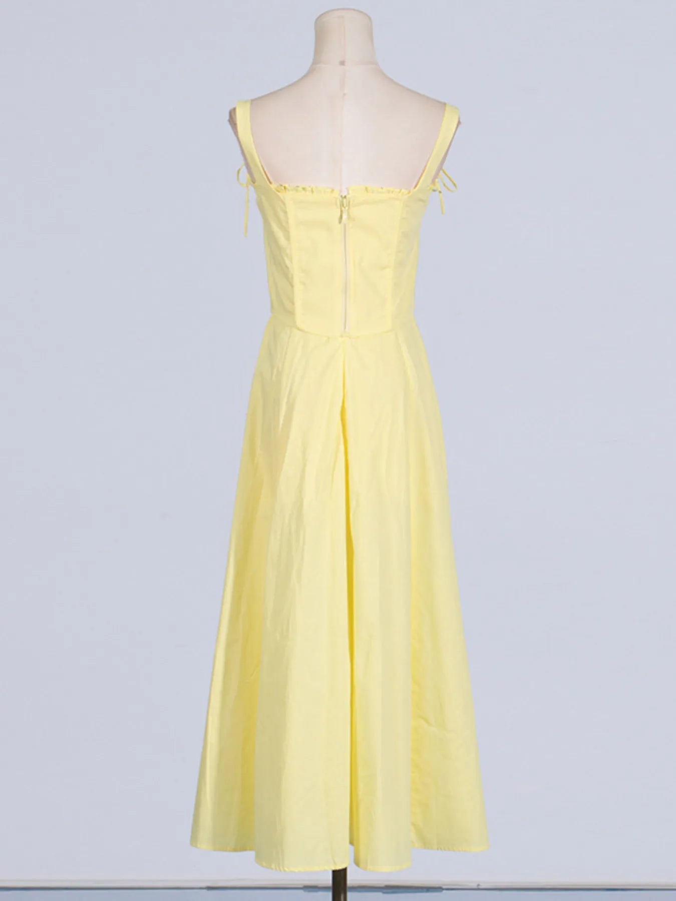 Slit Sleeveless Zip Back Midi Dress - MAD RUFFI