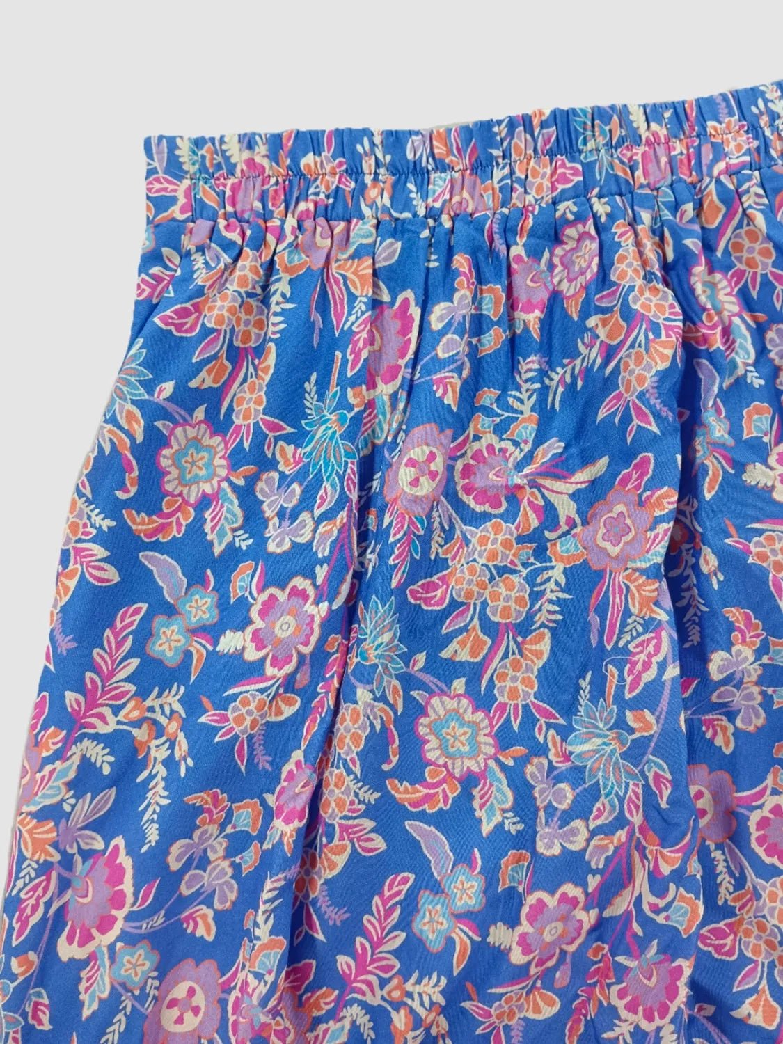 Smocked Off - Shoulder Printed Top and Skirt Set - MAD RUFFI