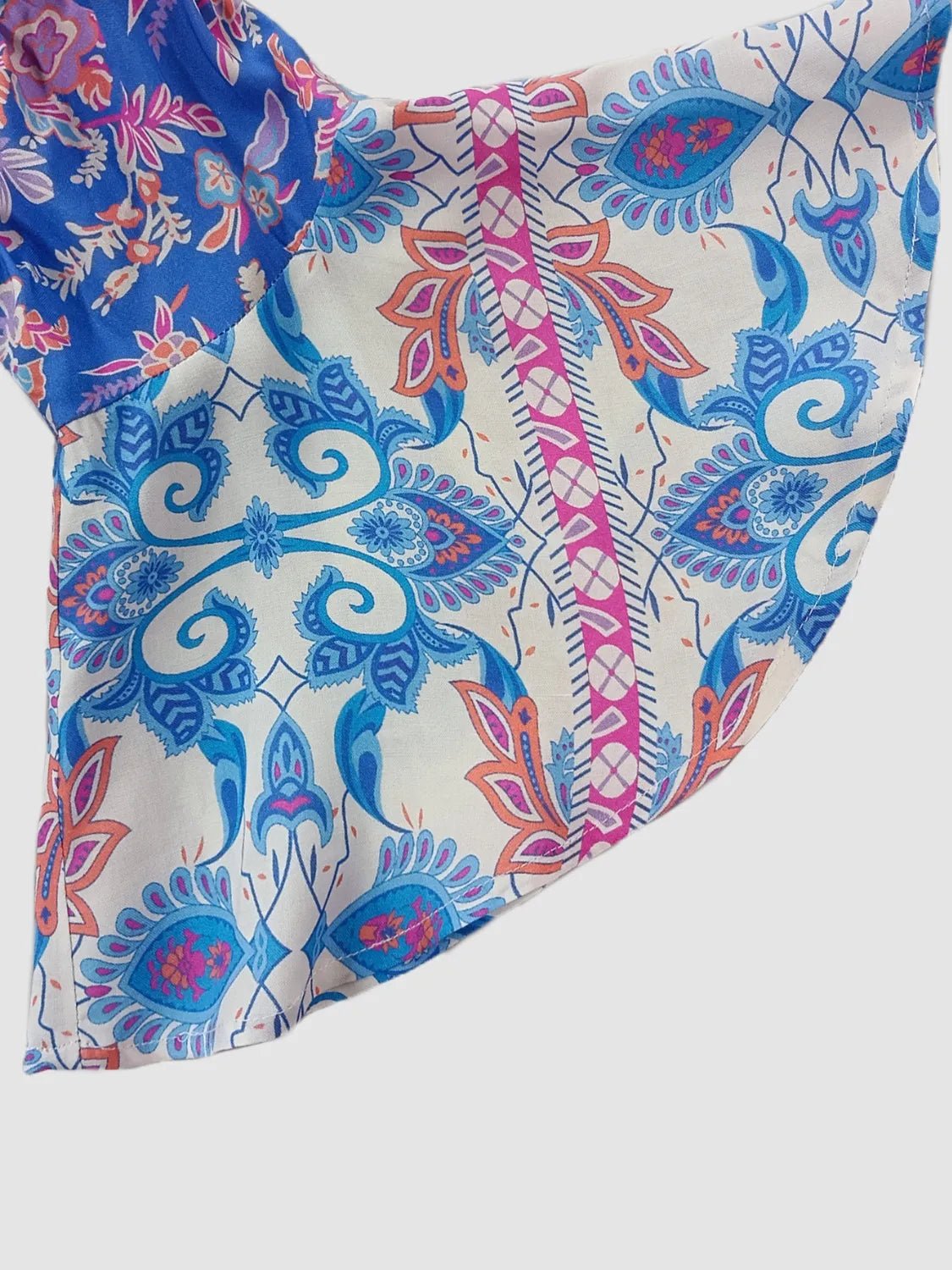 Smocked Off - Shoulder Printed Top and Skirt Set - MAD RUFFI