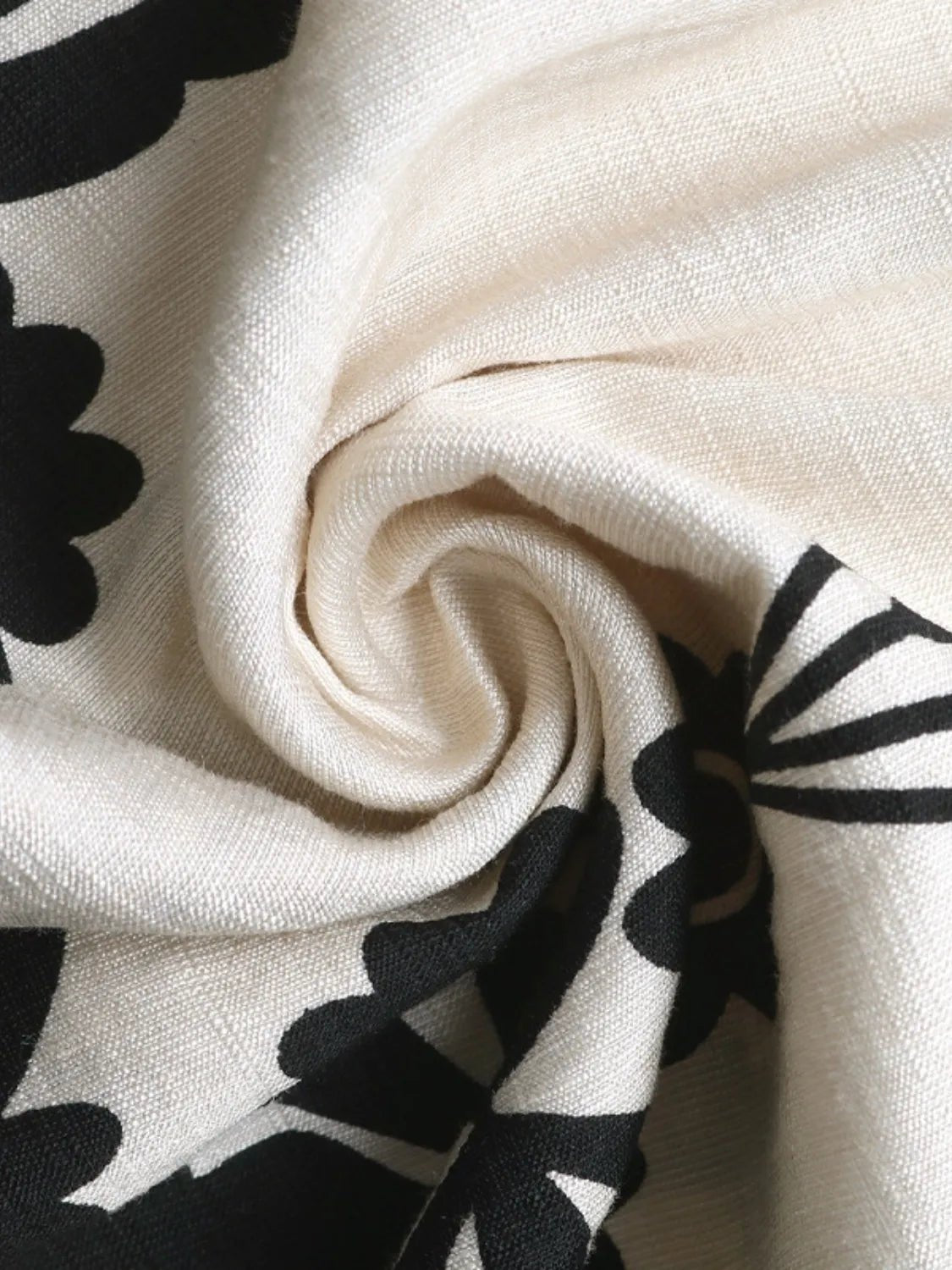 Smocked Printed Wide Leg Jumpsuit - MAD RUFFI