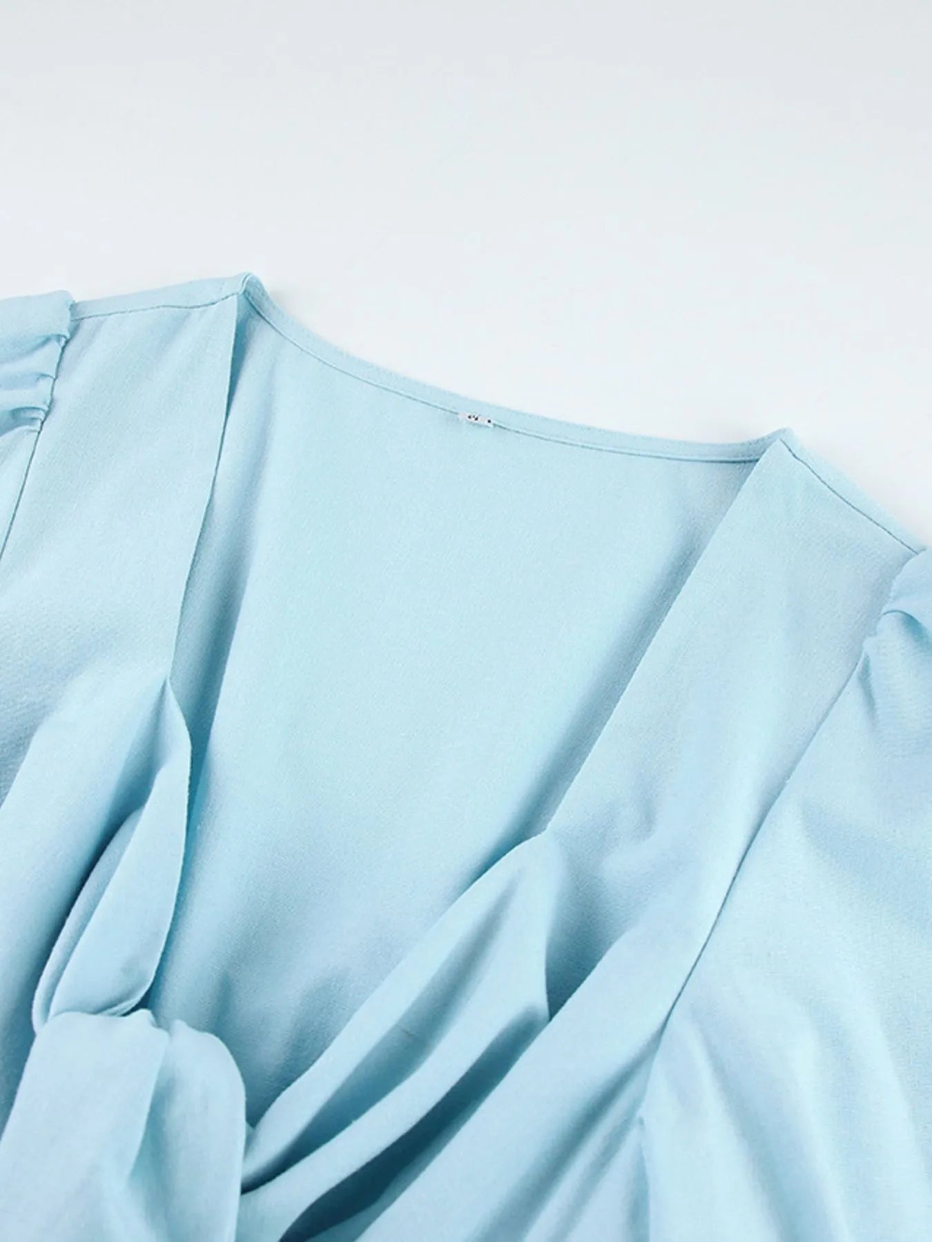 Smocked Puff Sleeve Midi Dress - MAD RUFFI