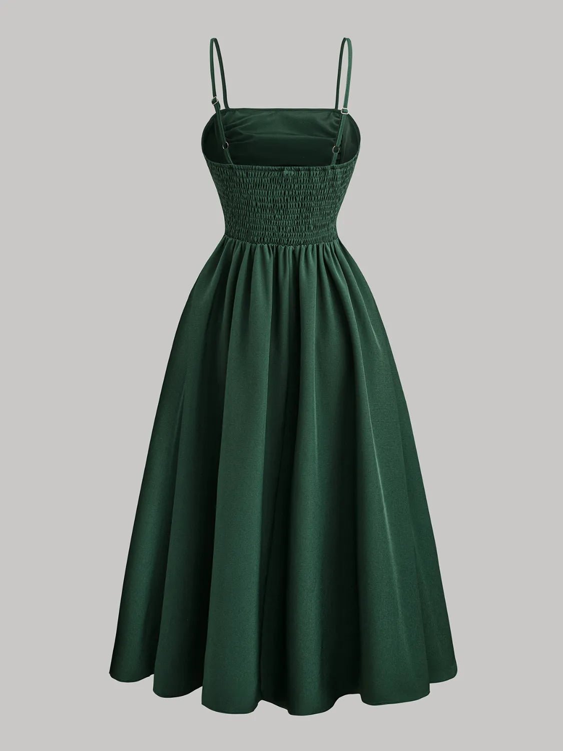 Smocked Square Neck Cami Dress - MAD RUFFI