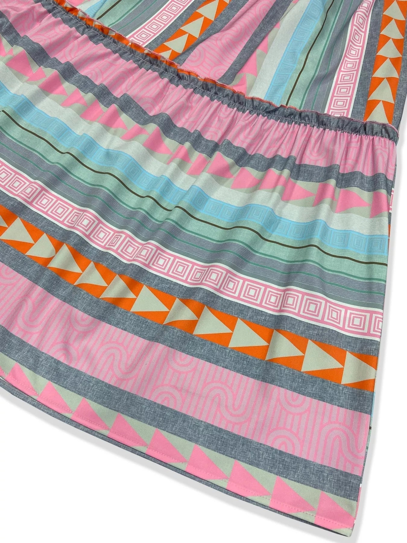 Smocked Square Neck Flounce Sleeve Maxi Dress - MAD RUFFI