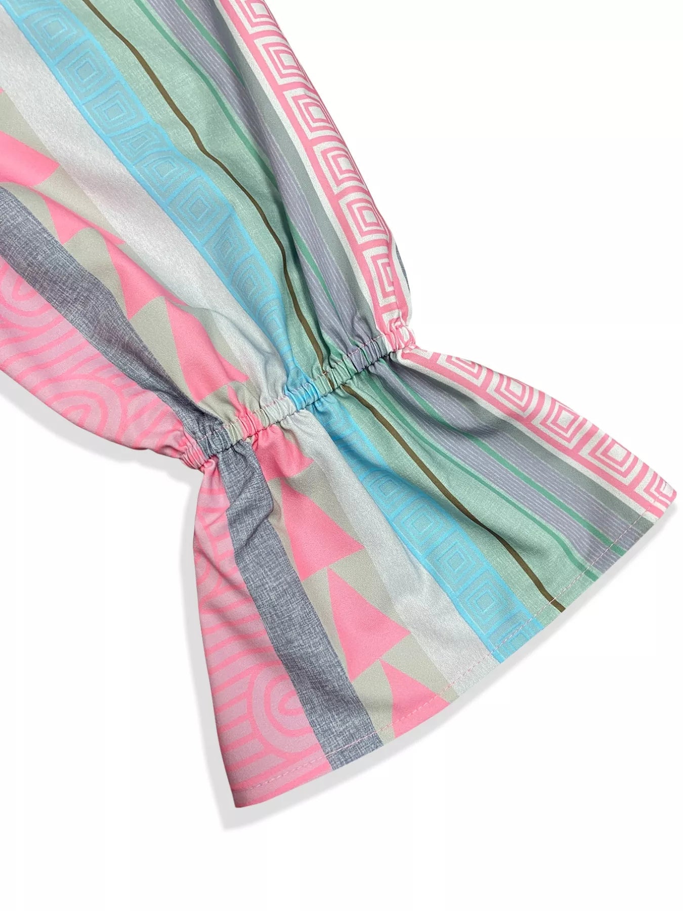 Smocked Square Neck Flounce Sleeve Maxi Dress - MAD RUFFI