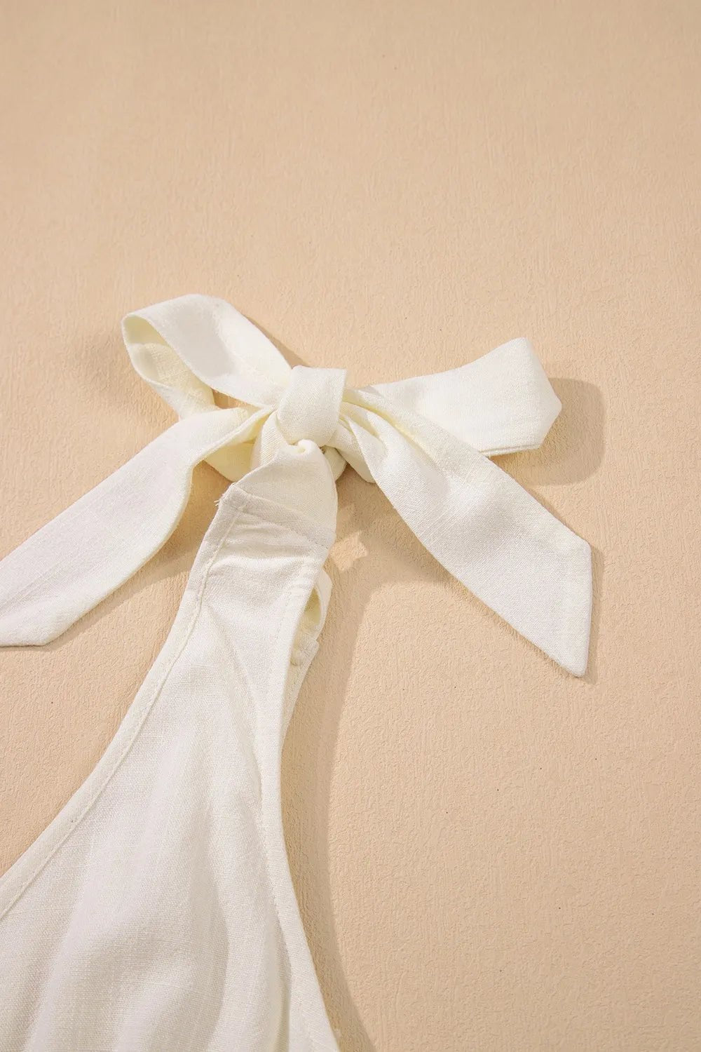 Solid Color Tied Straps Ruffle Tiered Mini Dress - MAD RUFFI