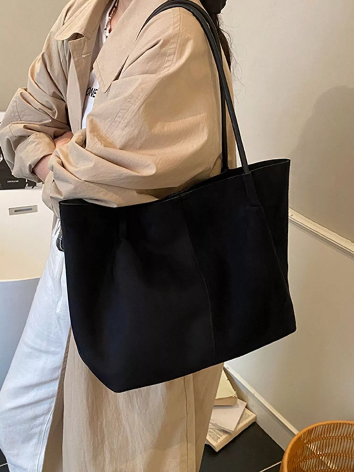 Solid Color Tote Bag - MAD RUFFI