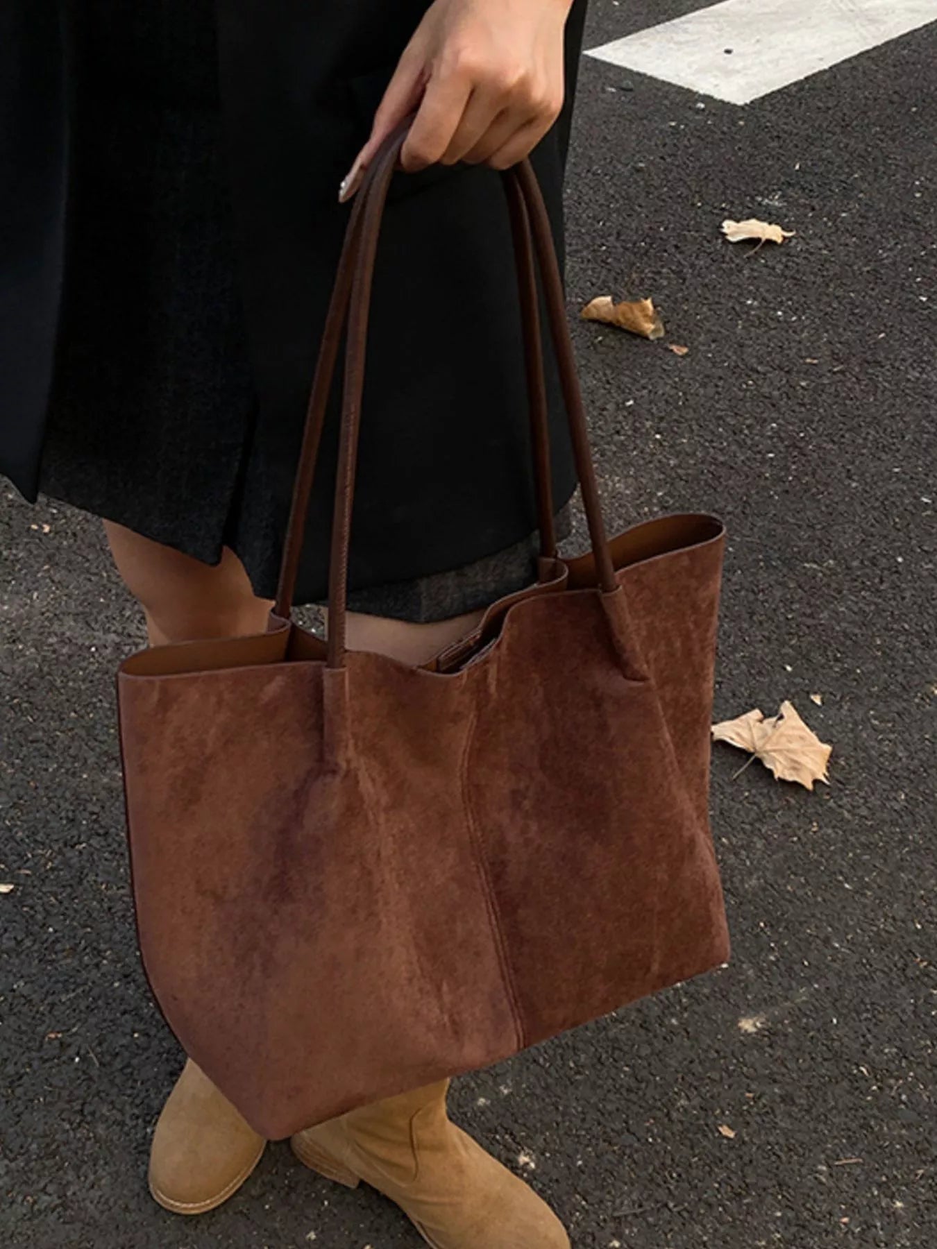Solid Color Tote Bag - MAD RUFFI