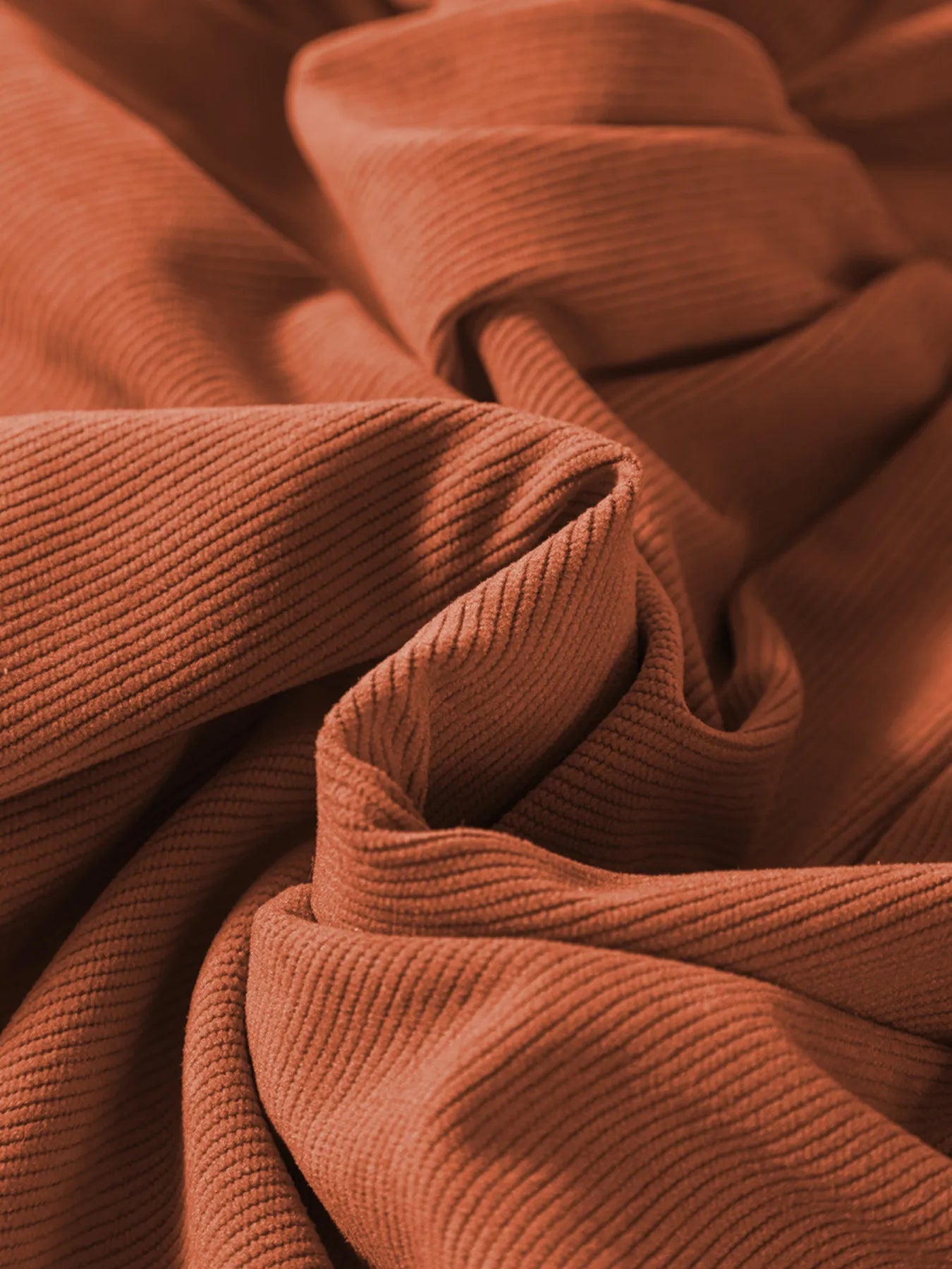 Split Neck Scallop Detail Corduroy Mini Dress - MAD RUFFI