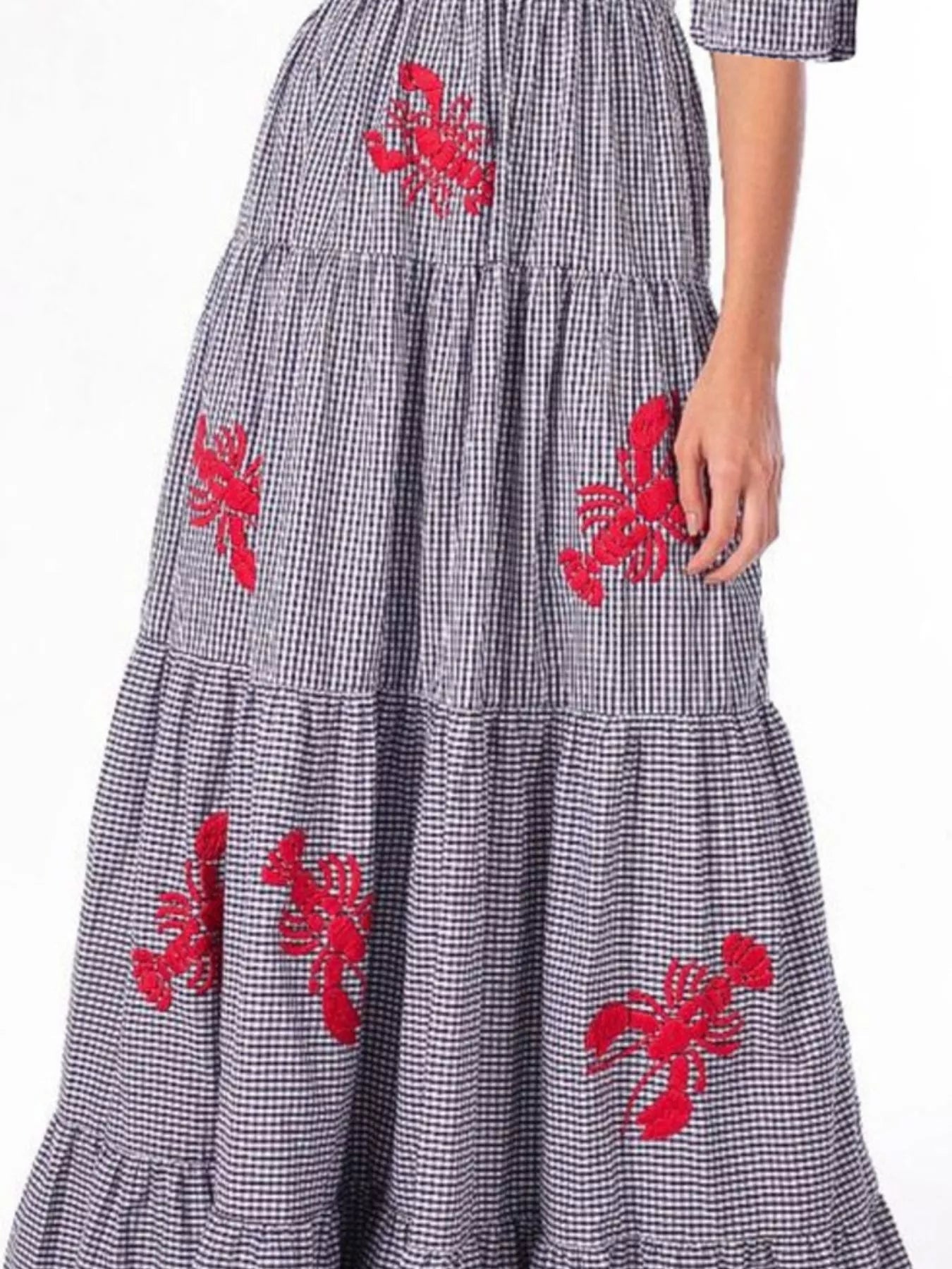 Square Neck Tiered Maxi Dress - MAD RUFFI