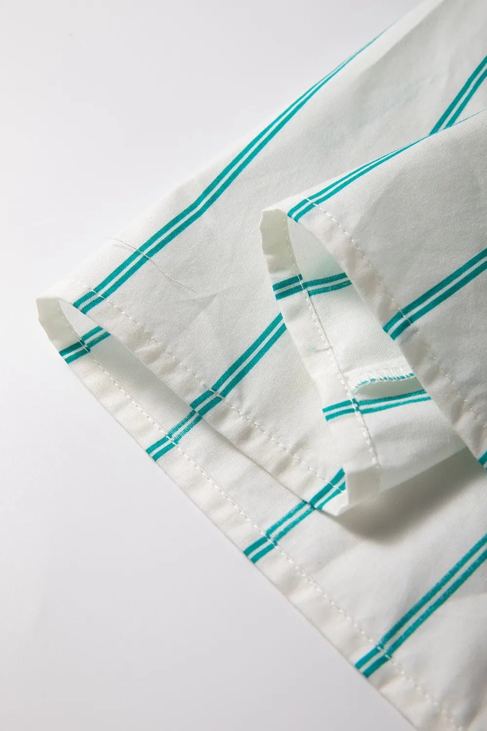 St Patricks Striped Wide Short Sleeve Shift Mini Shirt Dress - MAD RUFFI