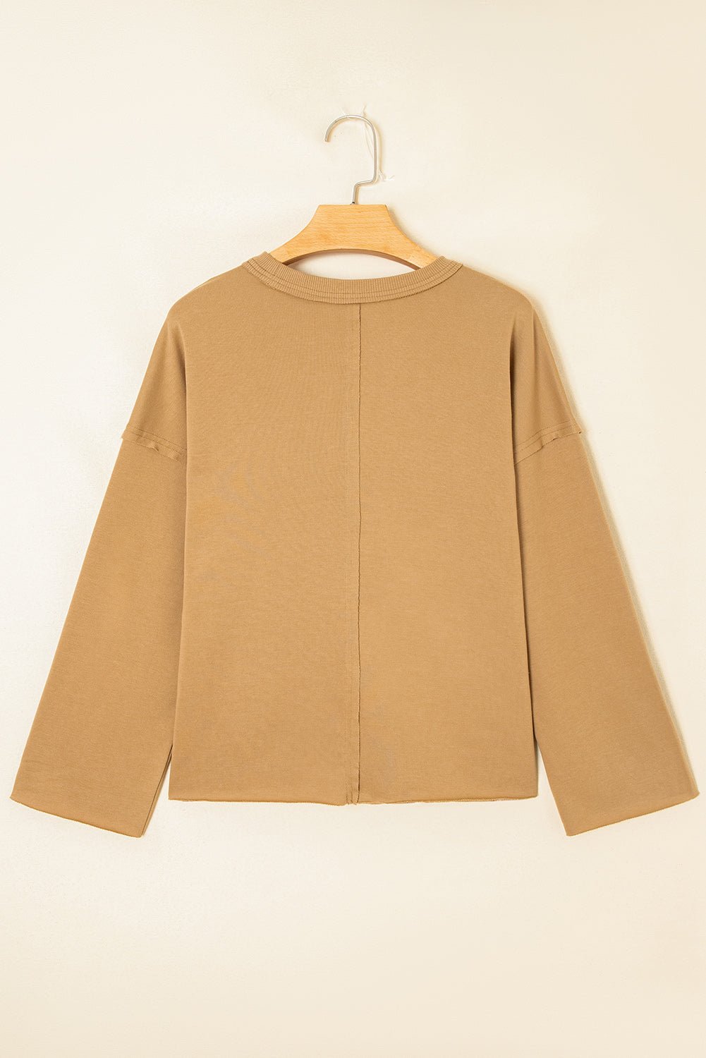 Straw Yellow Plaid Floral Heart Stitched Exposed Seam Mineral Wash Sweatshirt - MAD RUFFI