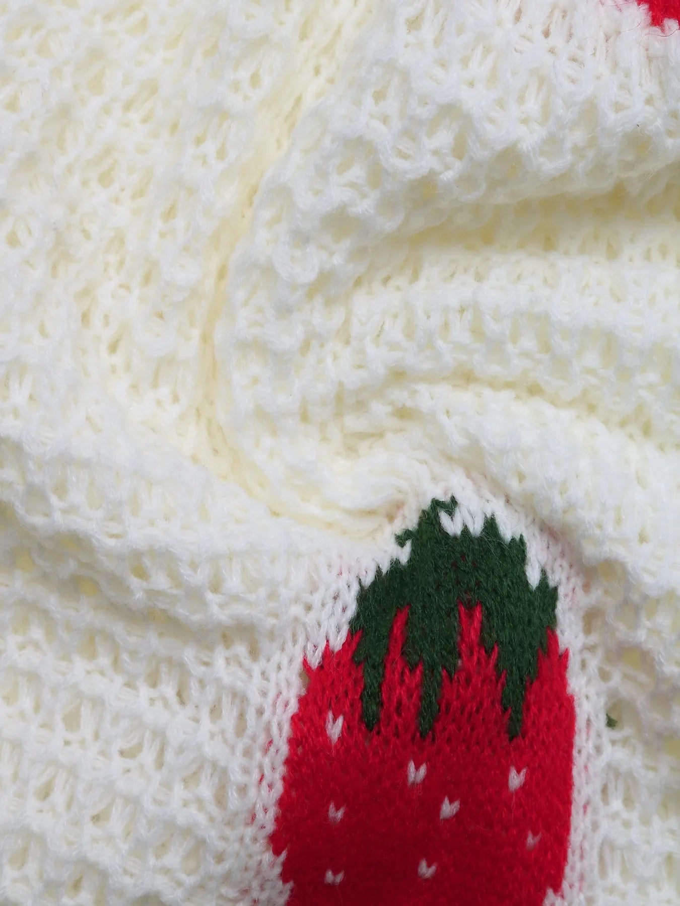 Strawberry Pattern V - Neck Button - Up Cardigan - MAD RUFFI