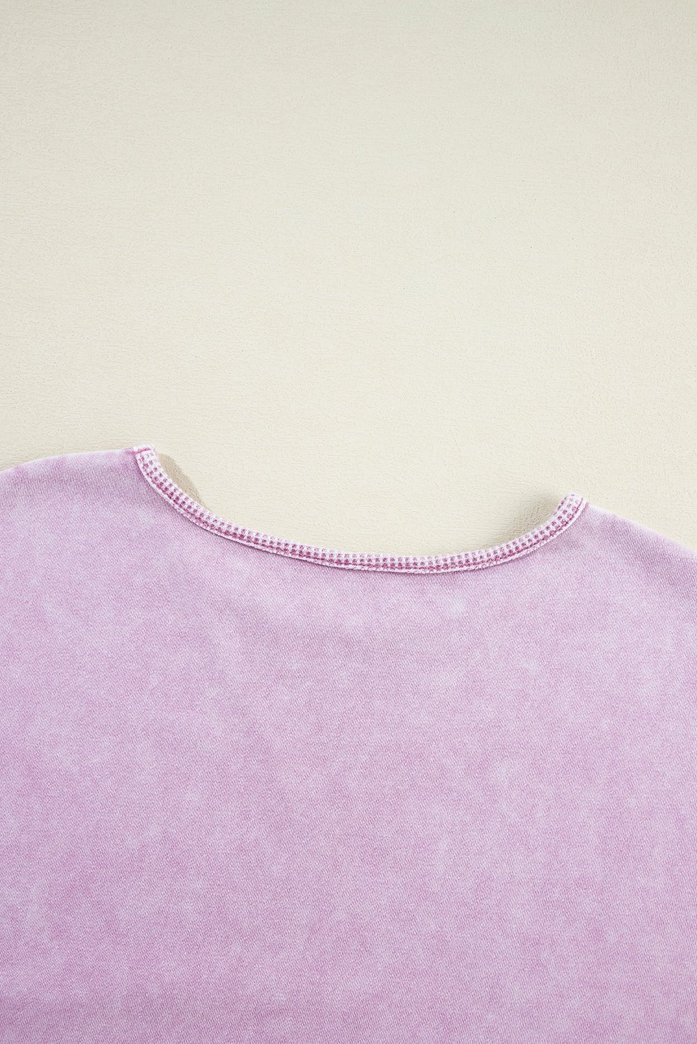 Strawberry Pink Mineral Wash Drop Shoulder Oversized Sweatshirt - MAD RUFFI