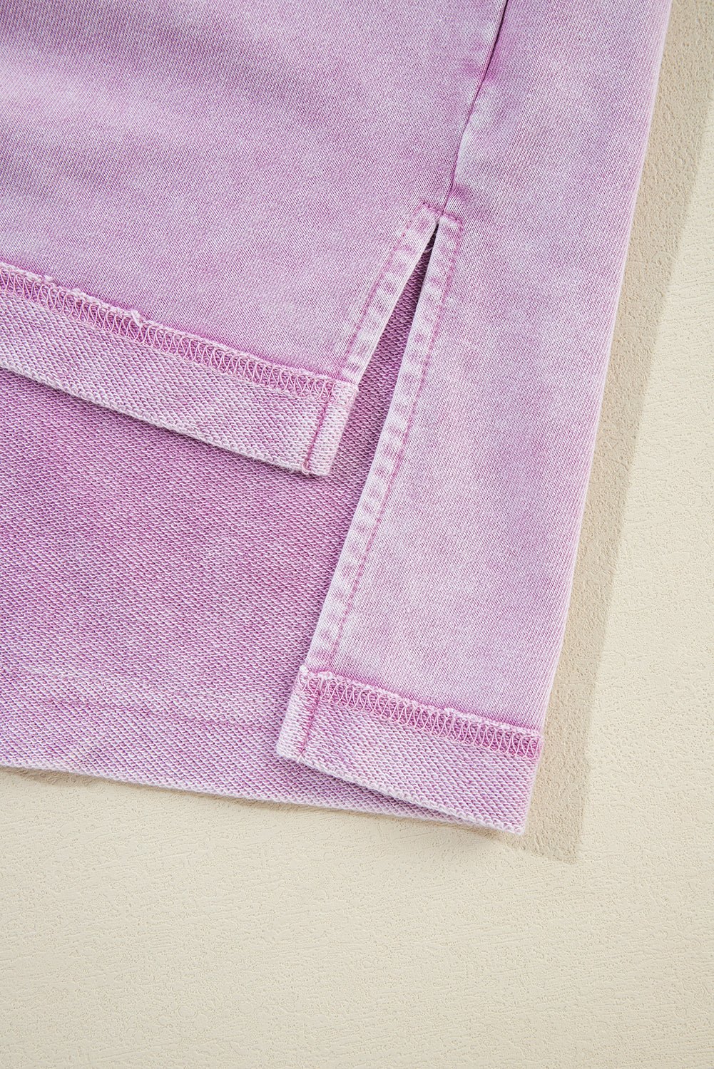 Strawberry Pink Mineral Wash Drop Shoulder Oversized Sweatshirt - MAD RUFFI