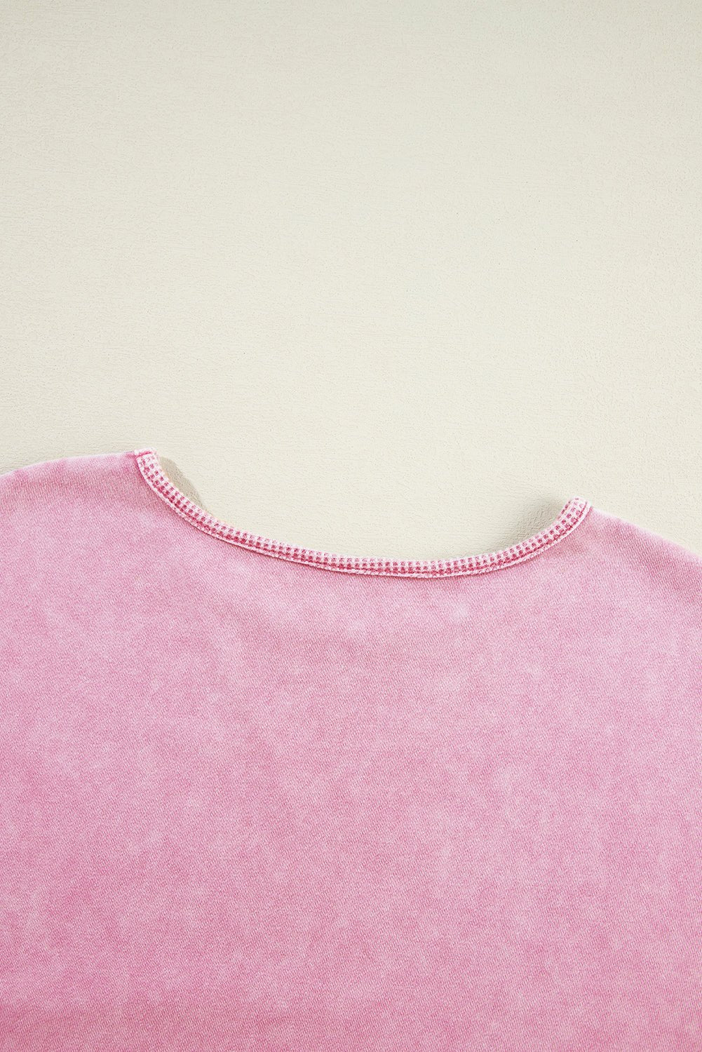 Strawberry Pink Mineral Wash Drop Shoulder Oversized Sweatshirt - MAD RUFFI