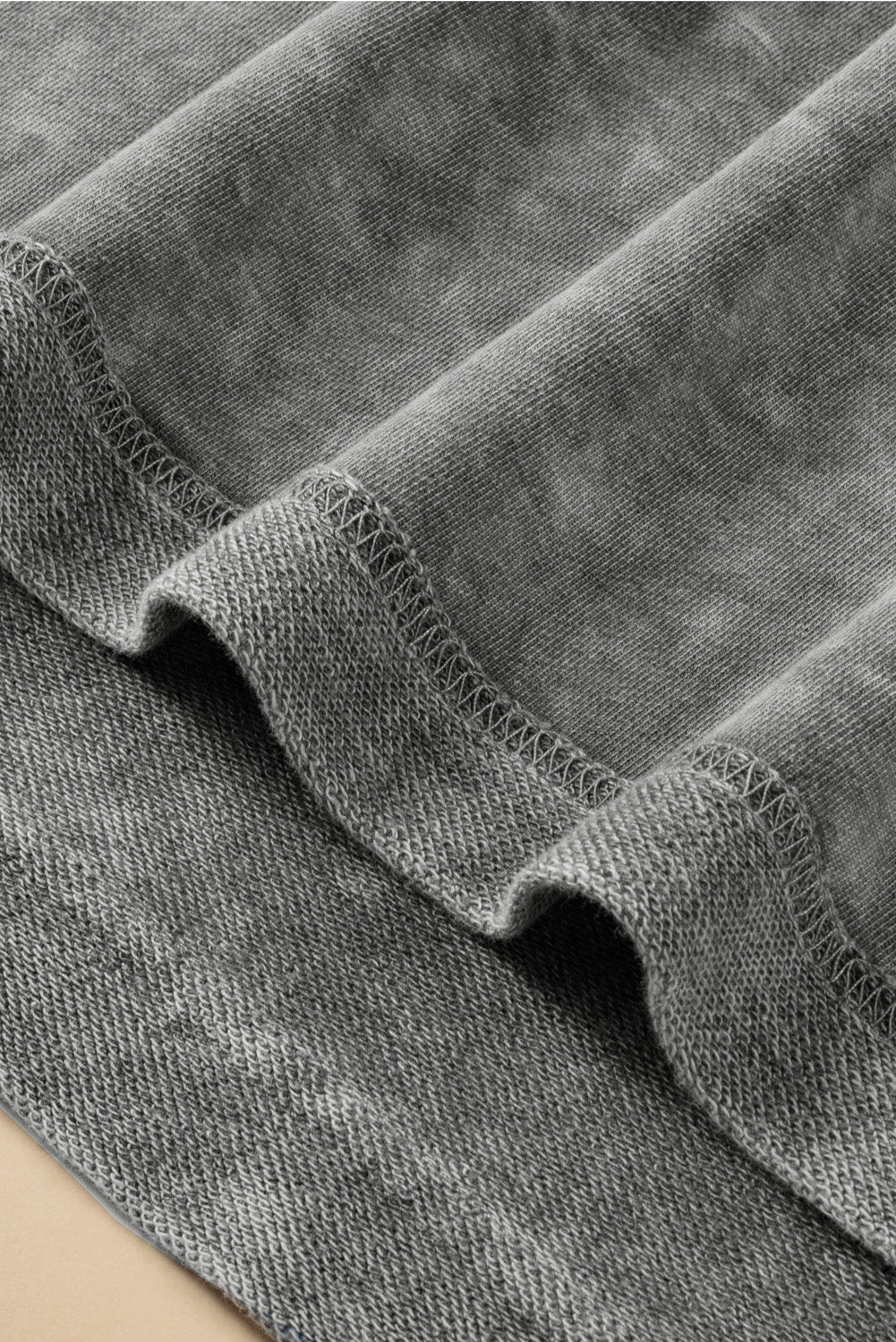 Strawberry Pink Mineral Wash Drop Sleeve Patchwork Plus Size Tee - MAD RUFFI