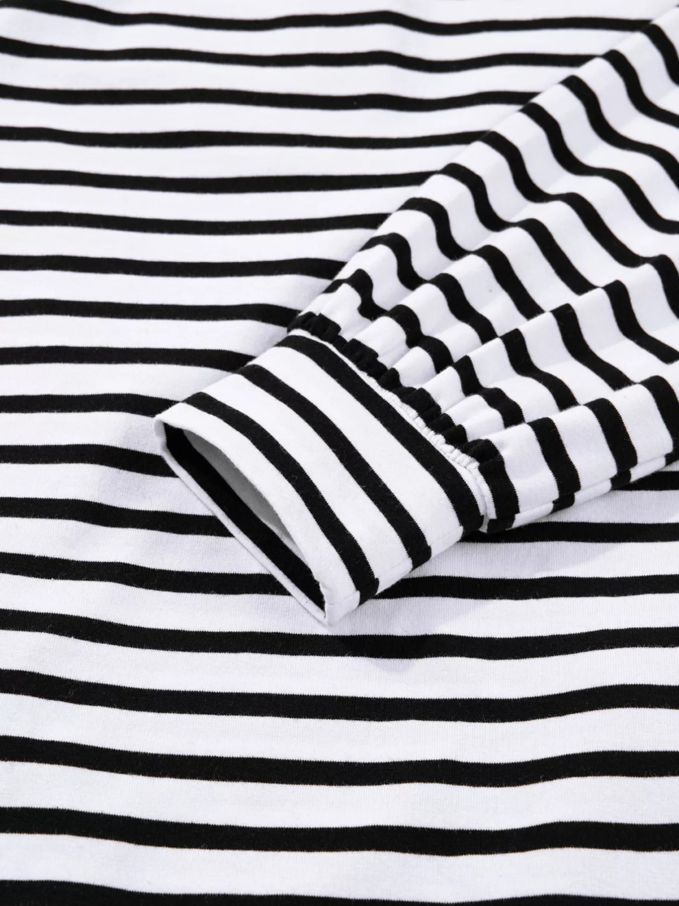 Stripe Buttoned Front Collared Long Sleeve T Shirt Dress with Pockets - MAD RUFFI