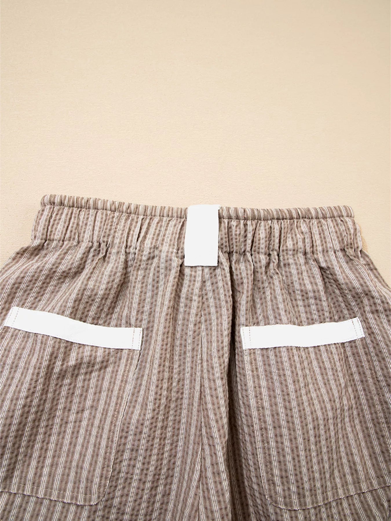 Stripe Drawstring Cargo Jogger Pants with Pockets - MAD RUFFI