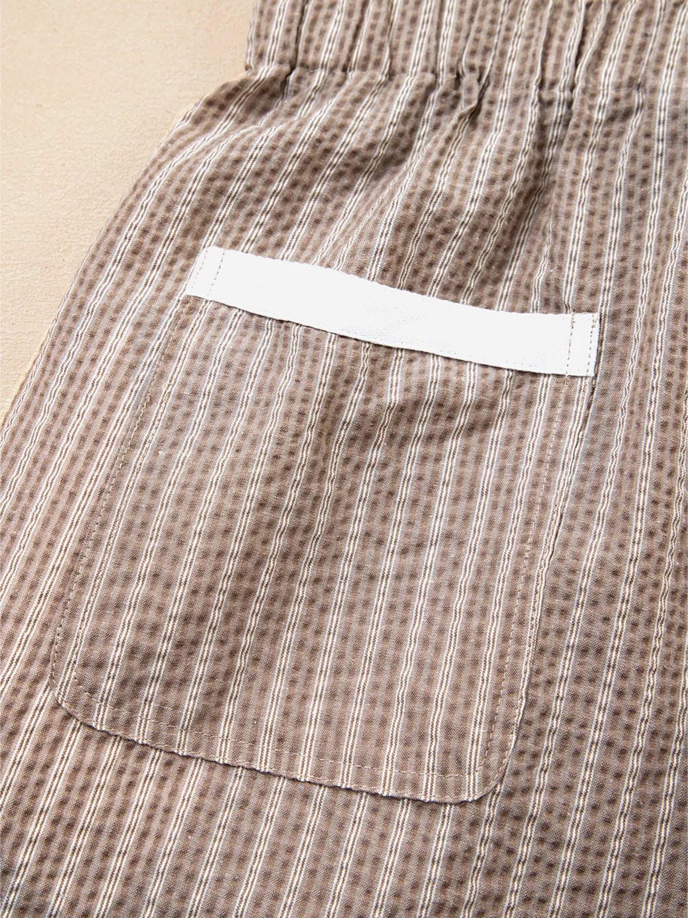 Stripe Drawstring Cargo Jogger Pants with Pockets - MAD RUFFI