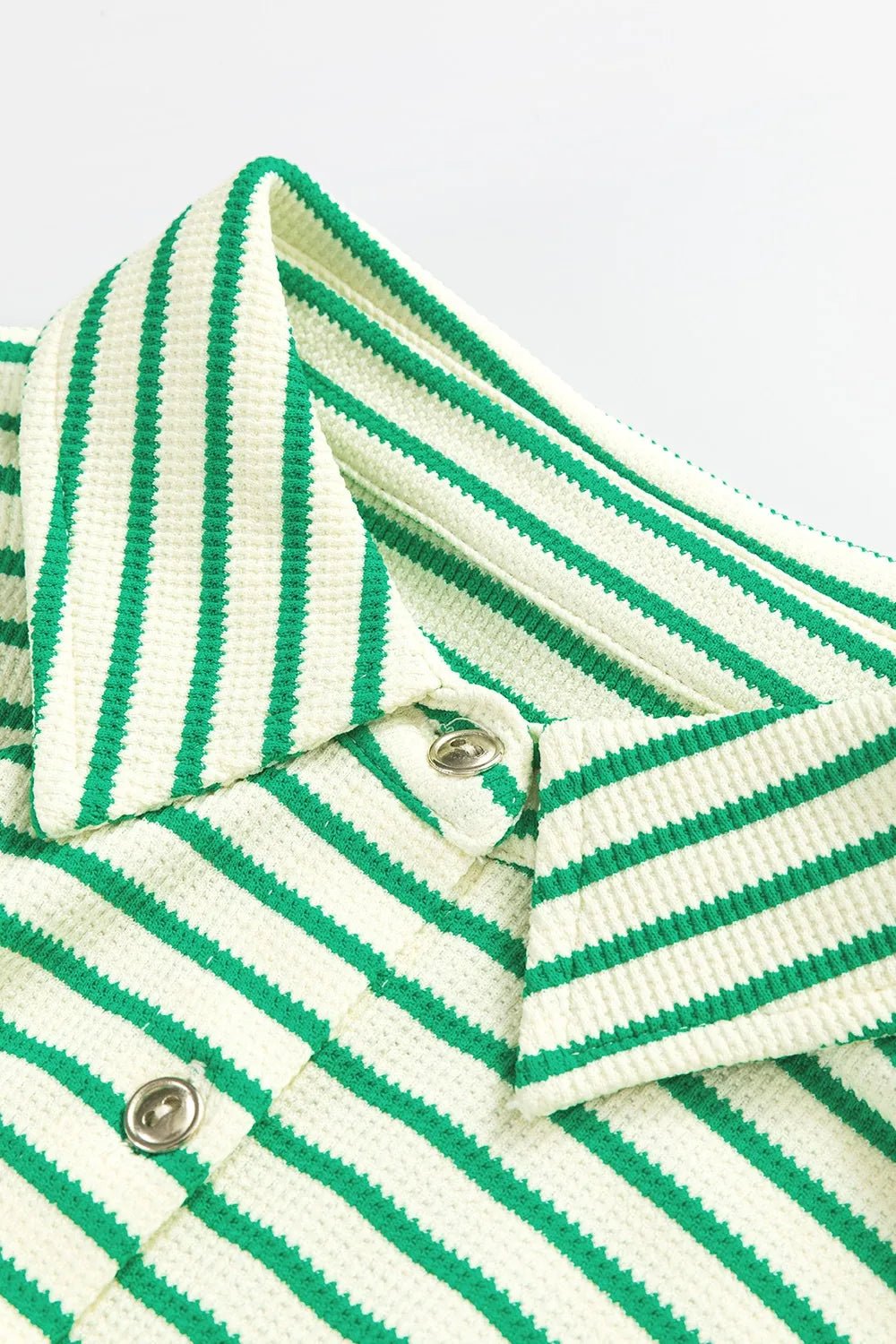 Striped Half Sleeve Tie Waist Romper - MAD RUFFI