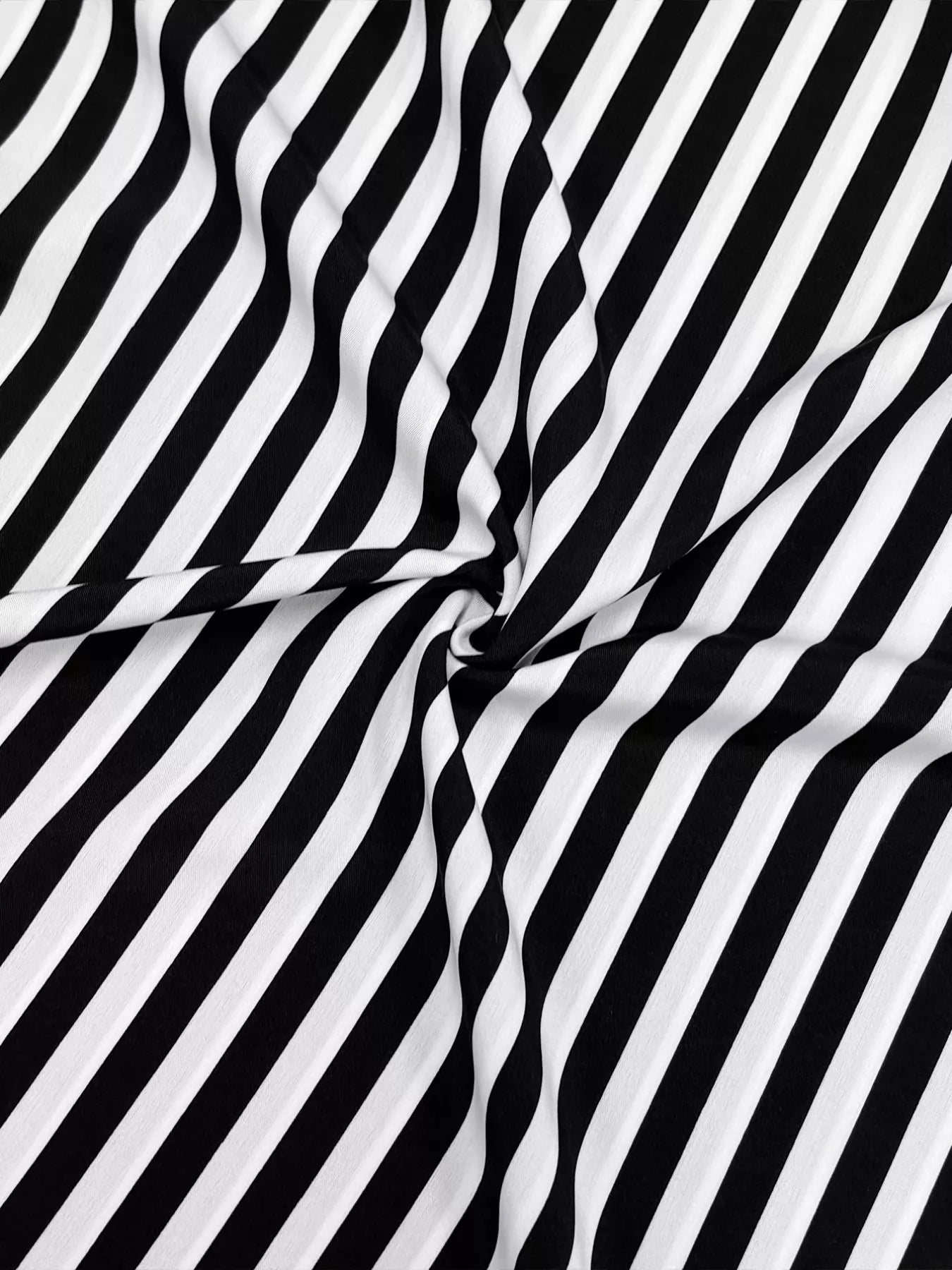 Striped Notched Long Sleeve Midi Dress - MAD RUFFI