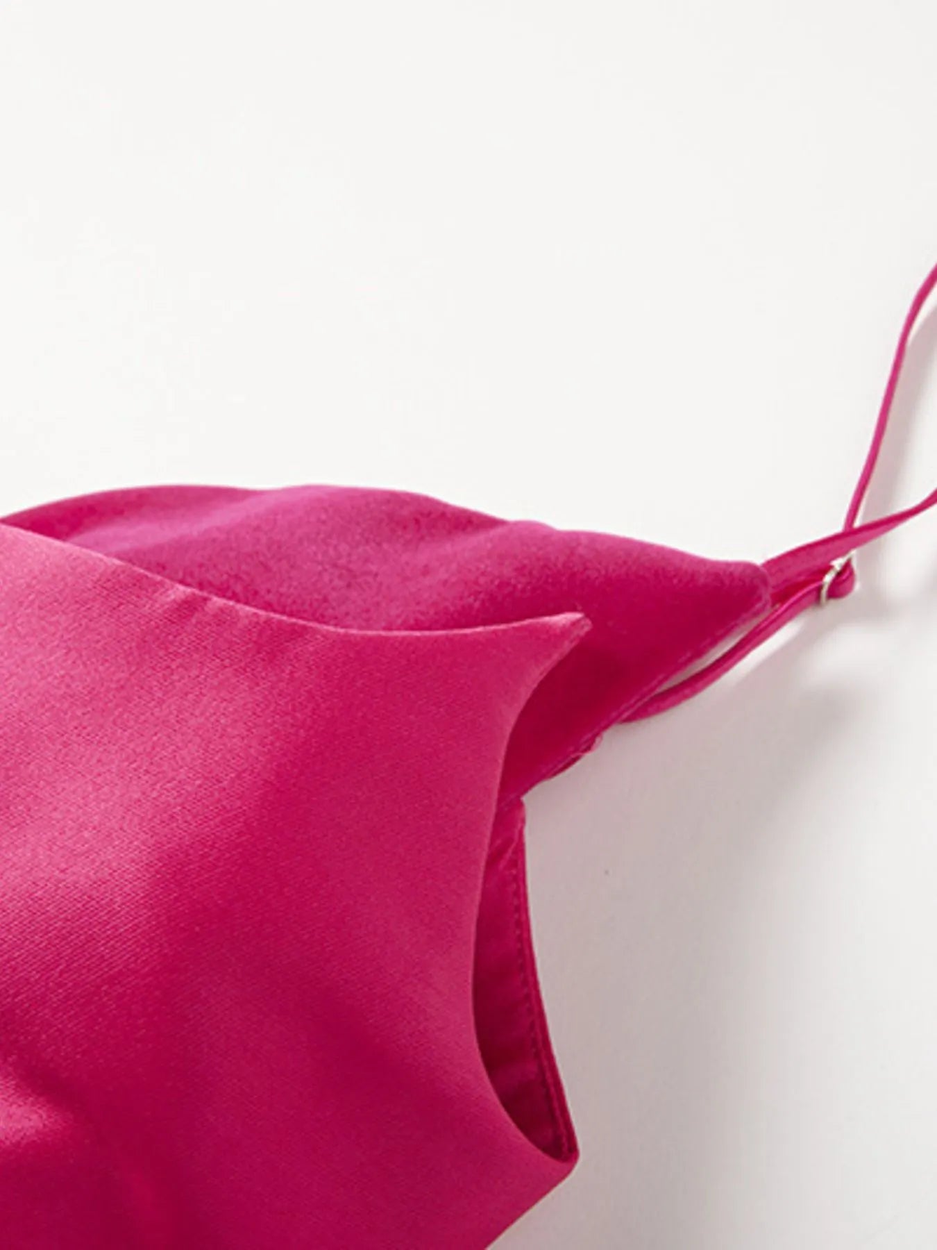 Sweetheart Spaghetti Strap Midi Dress with Collar - MAD RUFFI