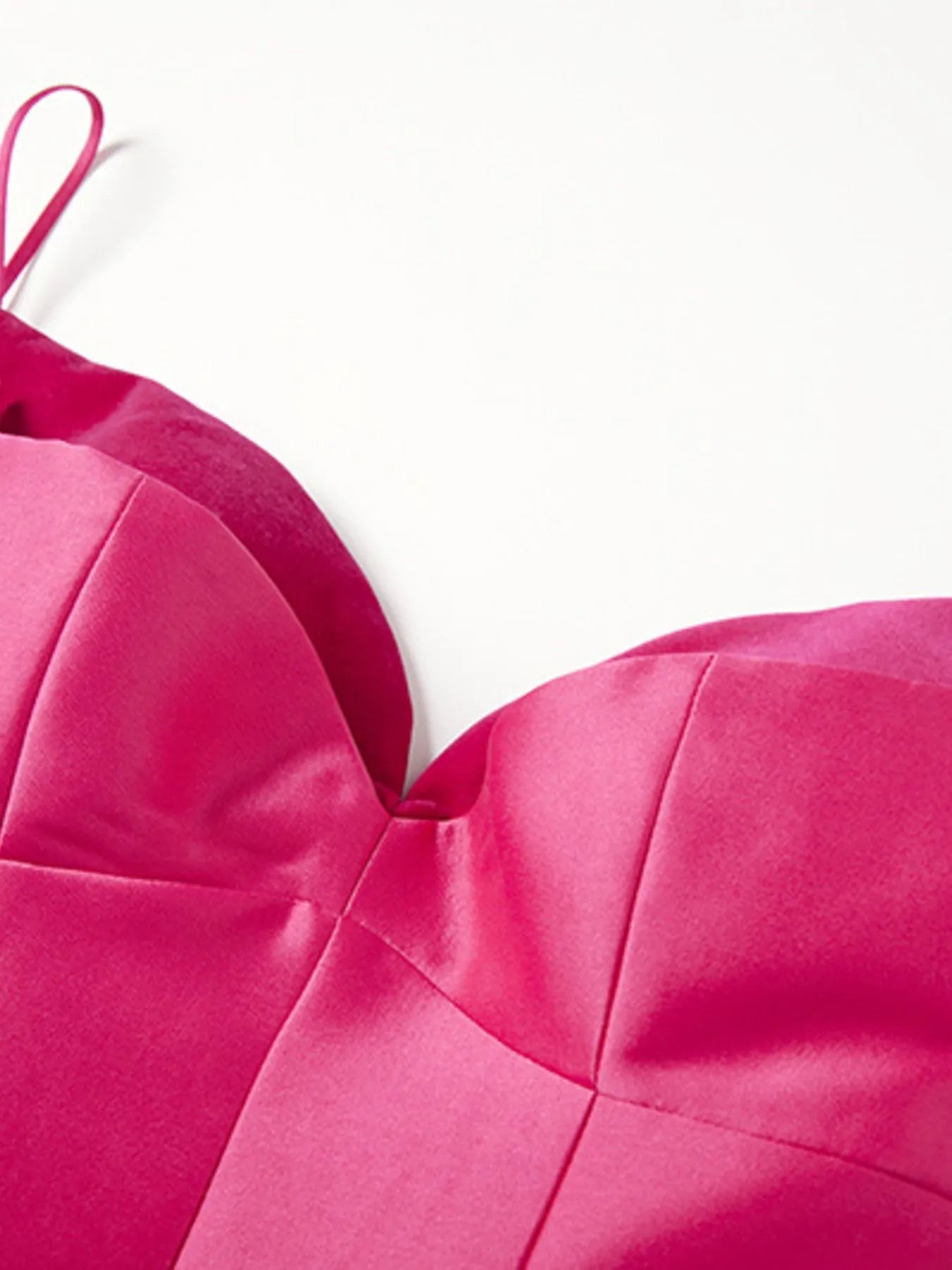 Sweetheart Spaghetti Strap Midi Dress with Collar - MAD RUFFI