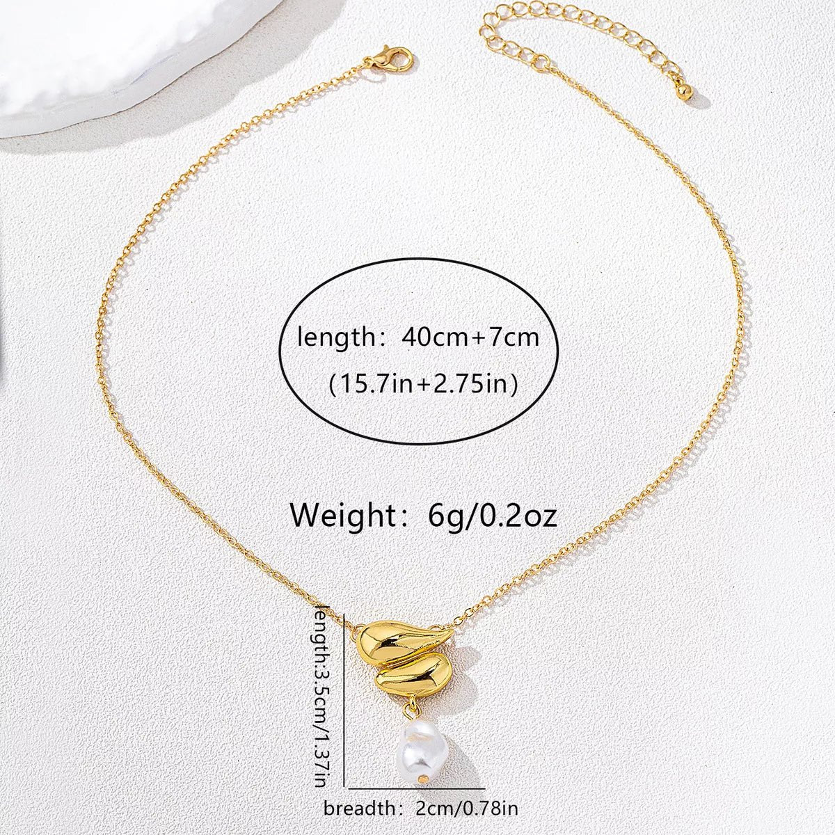 Synthetic Pearl 18K Gold - Plated Alloy Necklace - MAD RUFFI