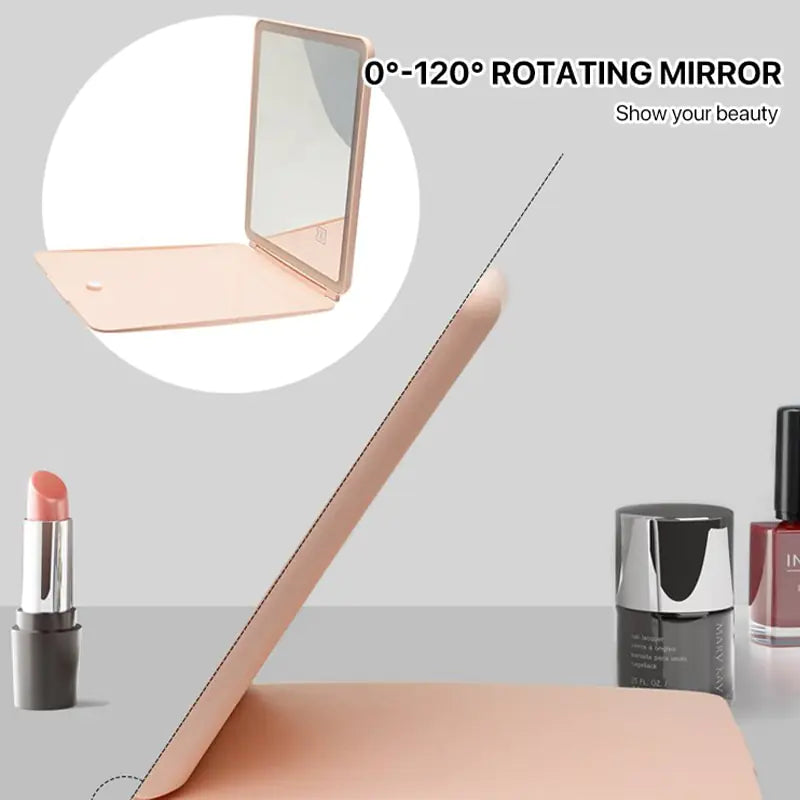 Miroir de maquillage à LED pliant intelligent