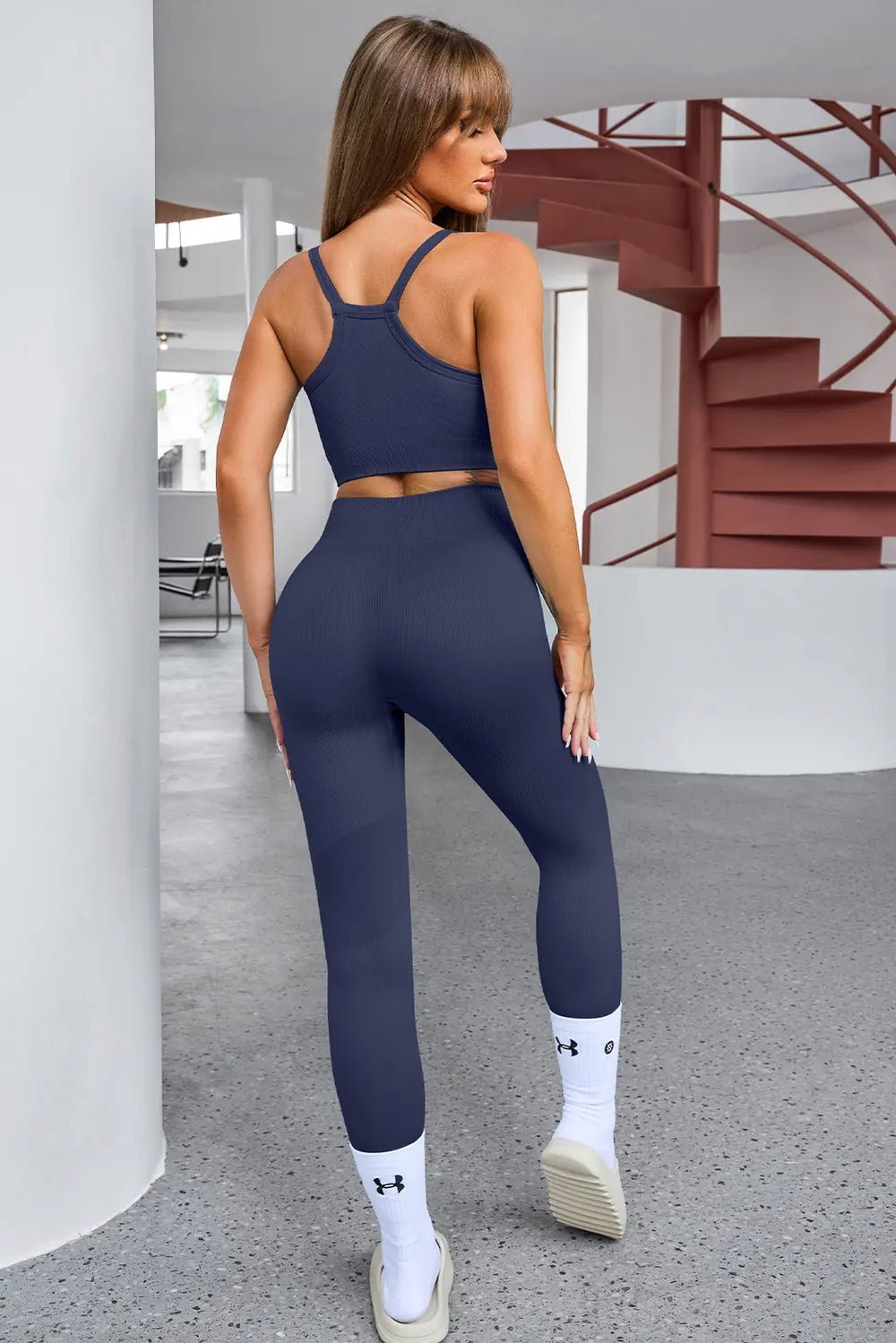 Tank Cropped Active Top and Pants Set - MAD RUFFI