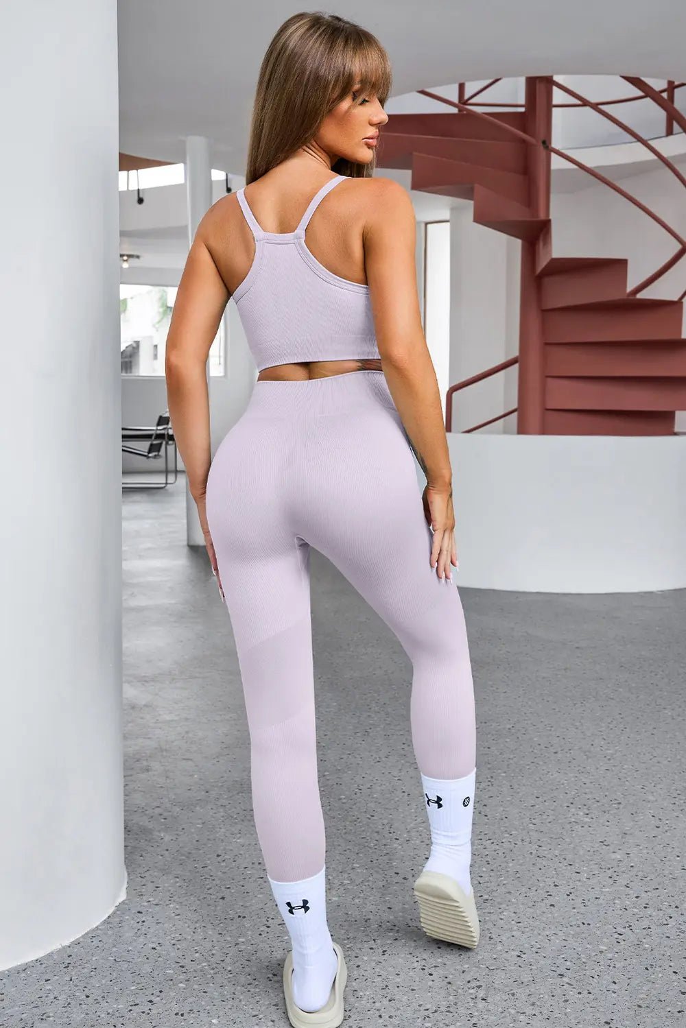 Tank Cropped Active Top and Pants Set - MAD RUFFI