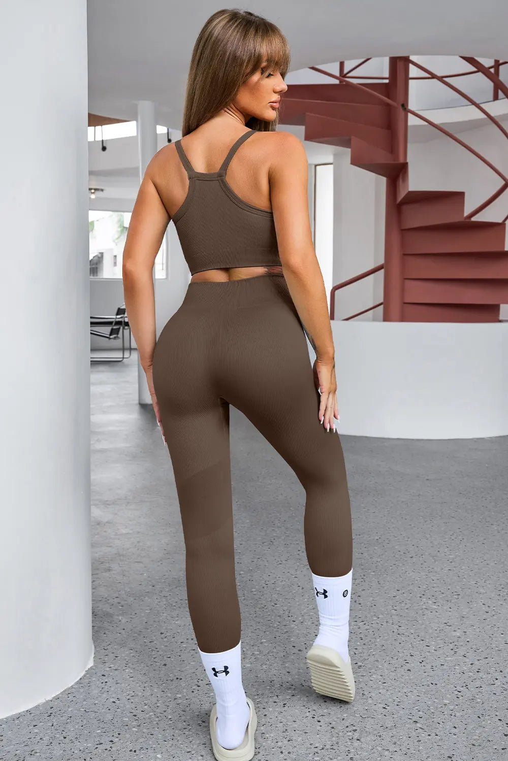 Tank Cropped Active Top and Pants Set - MAD RUFFI