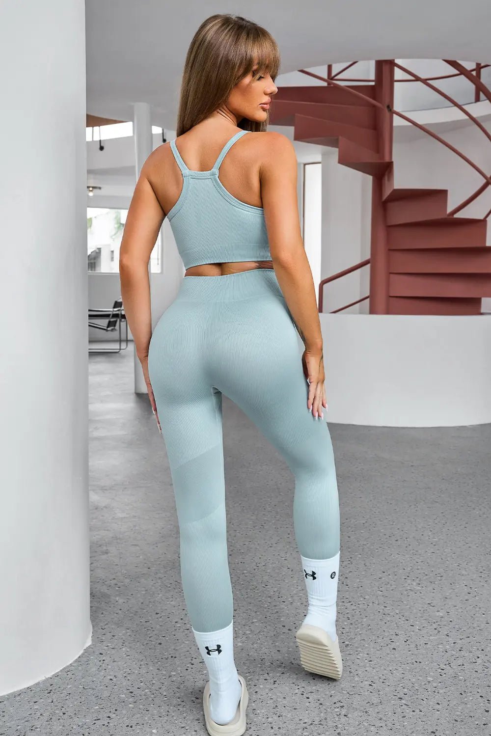 Tank Cropped Active Top and Pants Set - MAD RUFFI