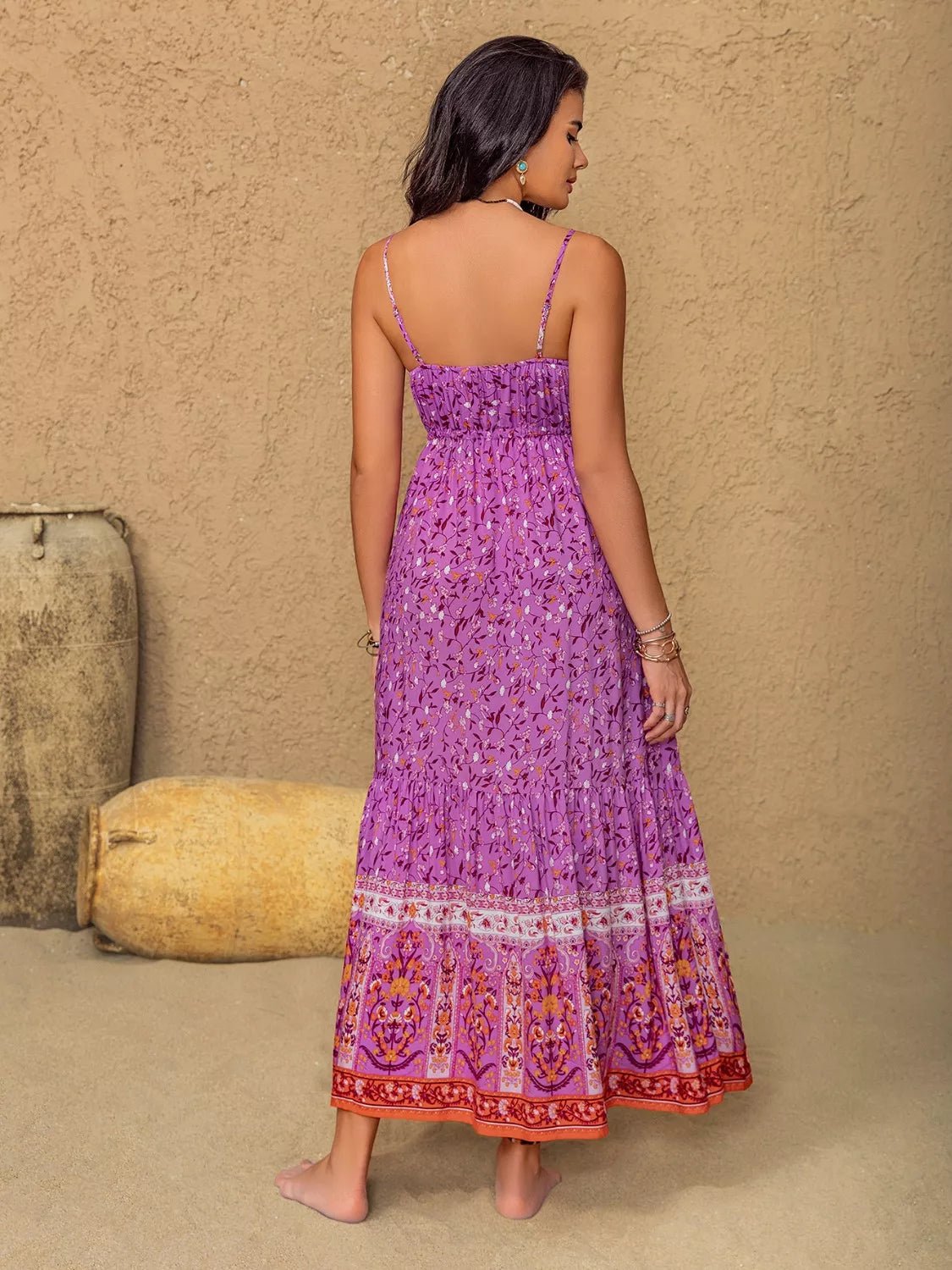 Tassel Floral Print Cami Dress - MAD RUFFI