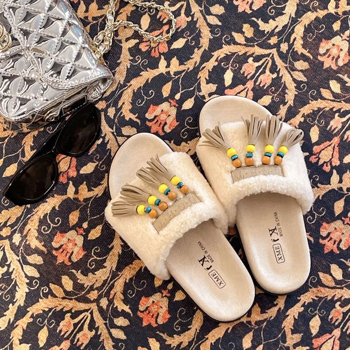 Tassel Open Toe Slippers - MAD RUFFI