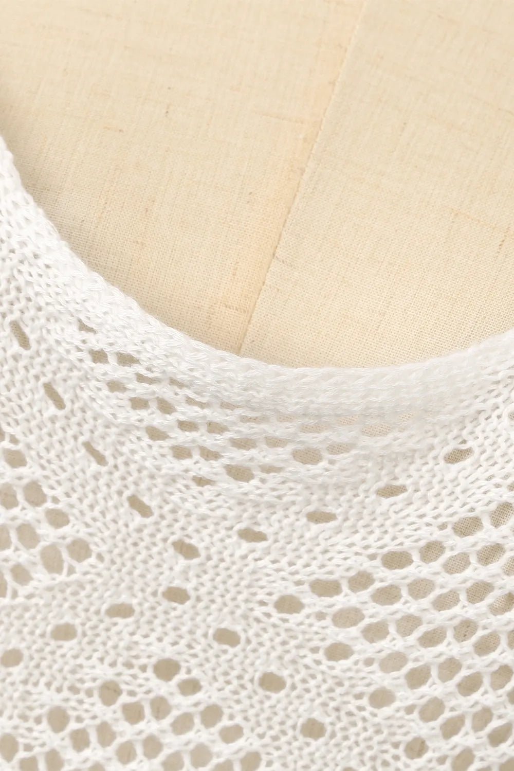 Tassel Openwork Spaghetti Strap Cover Up Dress - MAD RUFFI