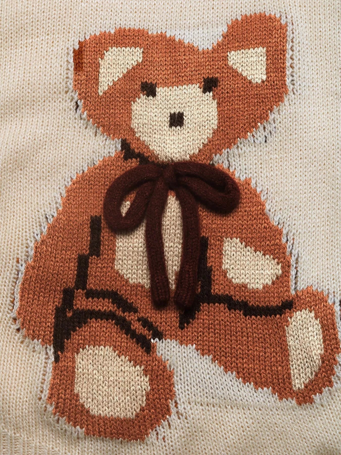 Teddy Bear Button Up Cardigan - MAD RUFFI