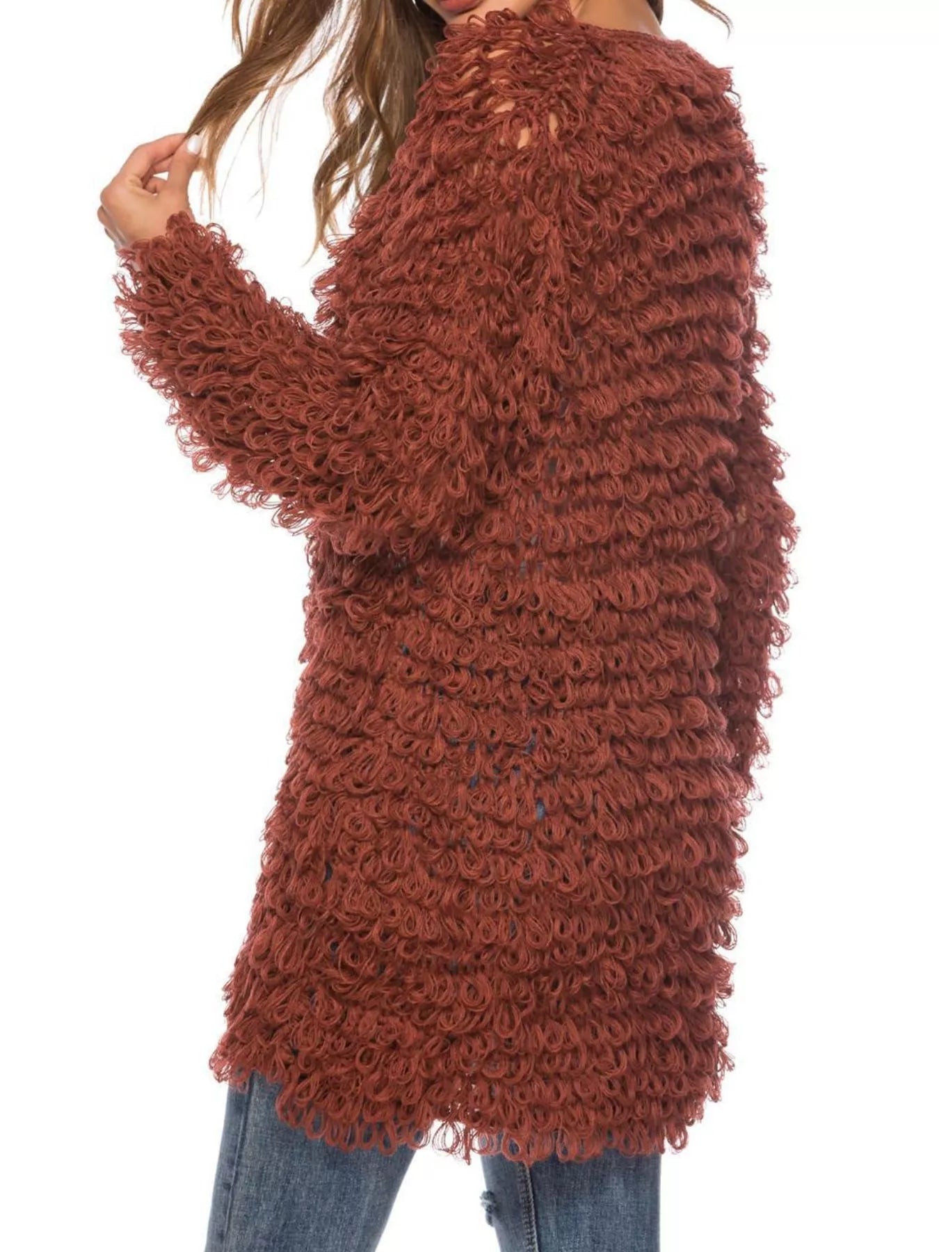 Textured Knit Button Up Cardigan - MAD RUFFI