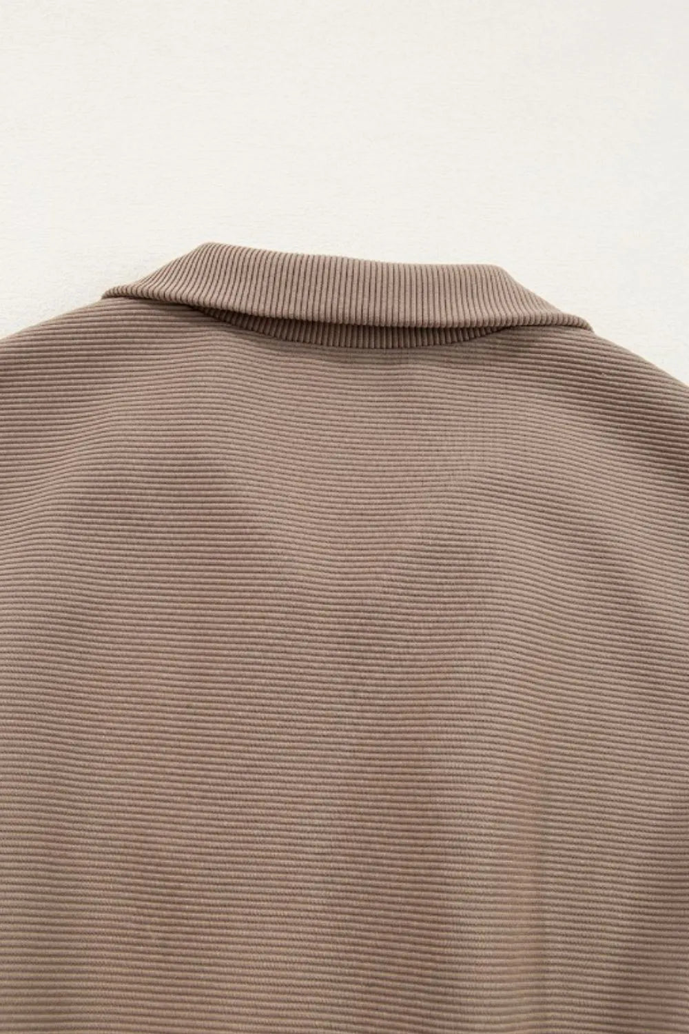 Textured Short Sleeve Half Zip Drawstring Waist Romper - MAD RUFFI