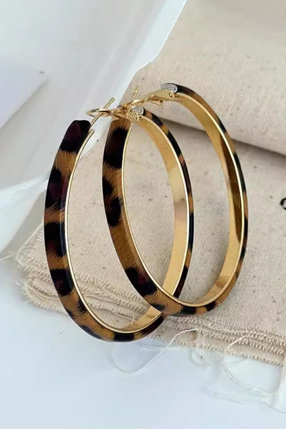 Thai Curry Leopard Print Hoop Earrings - MAD RUFFI