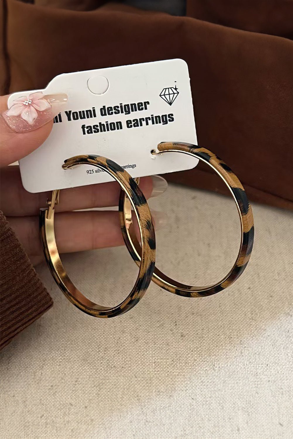 Thai Curry Leopard Print Hoop Earrings - MAD RUFFI
