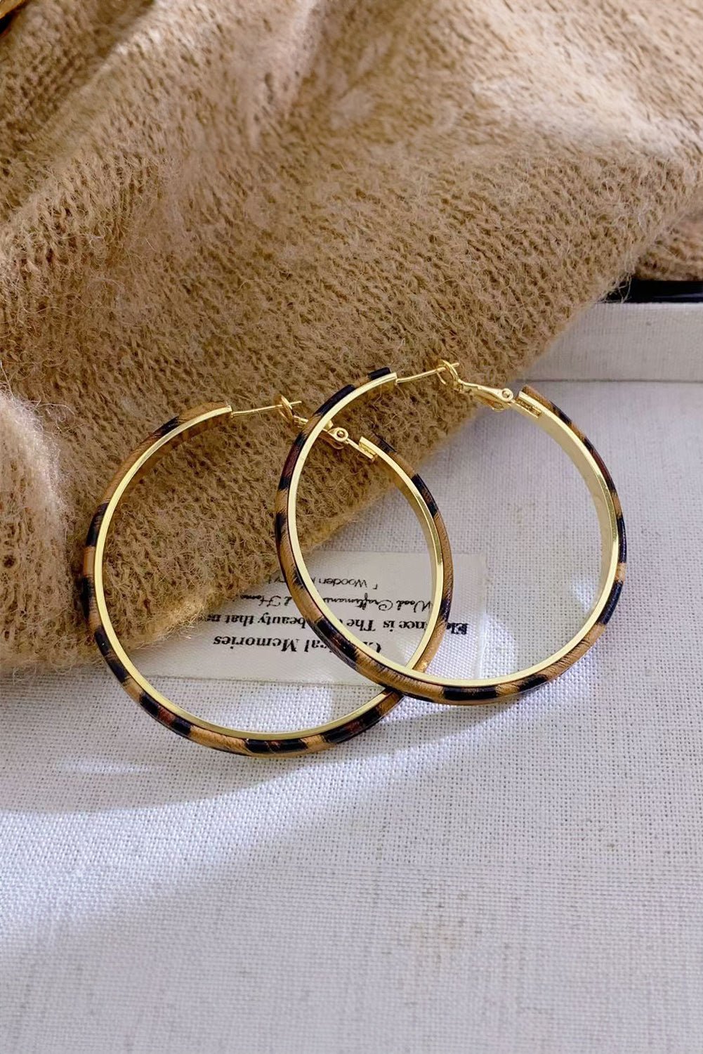 Thai Curry Leopard Print Hoop Earrings - MAD RUFFI