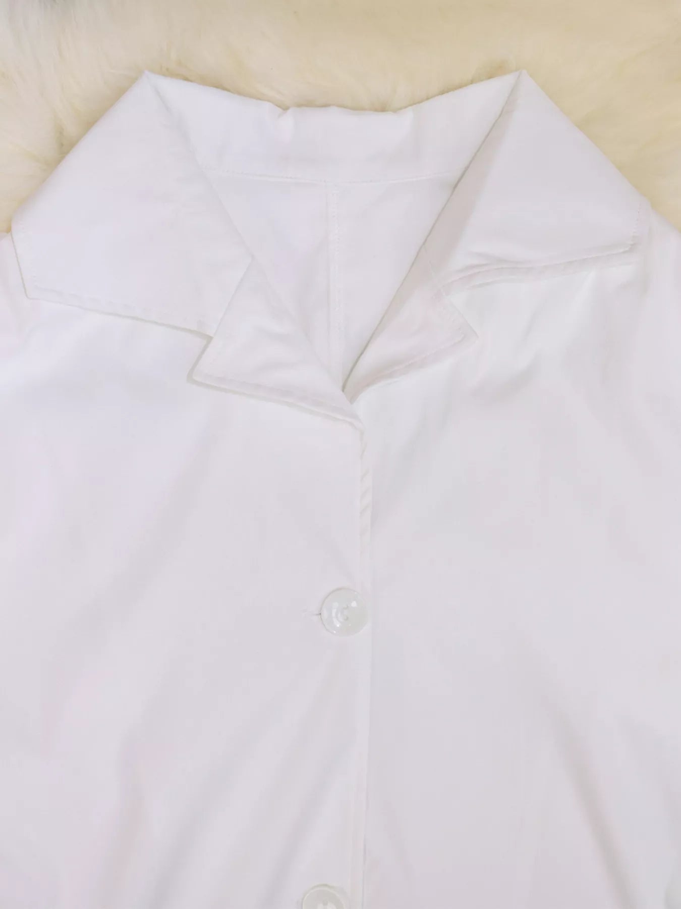 Tie Waist Midi Shirt Dress - MAD RUFFI