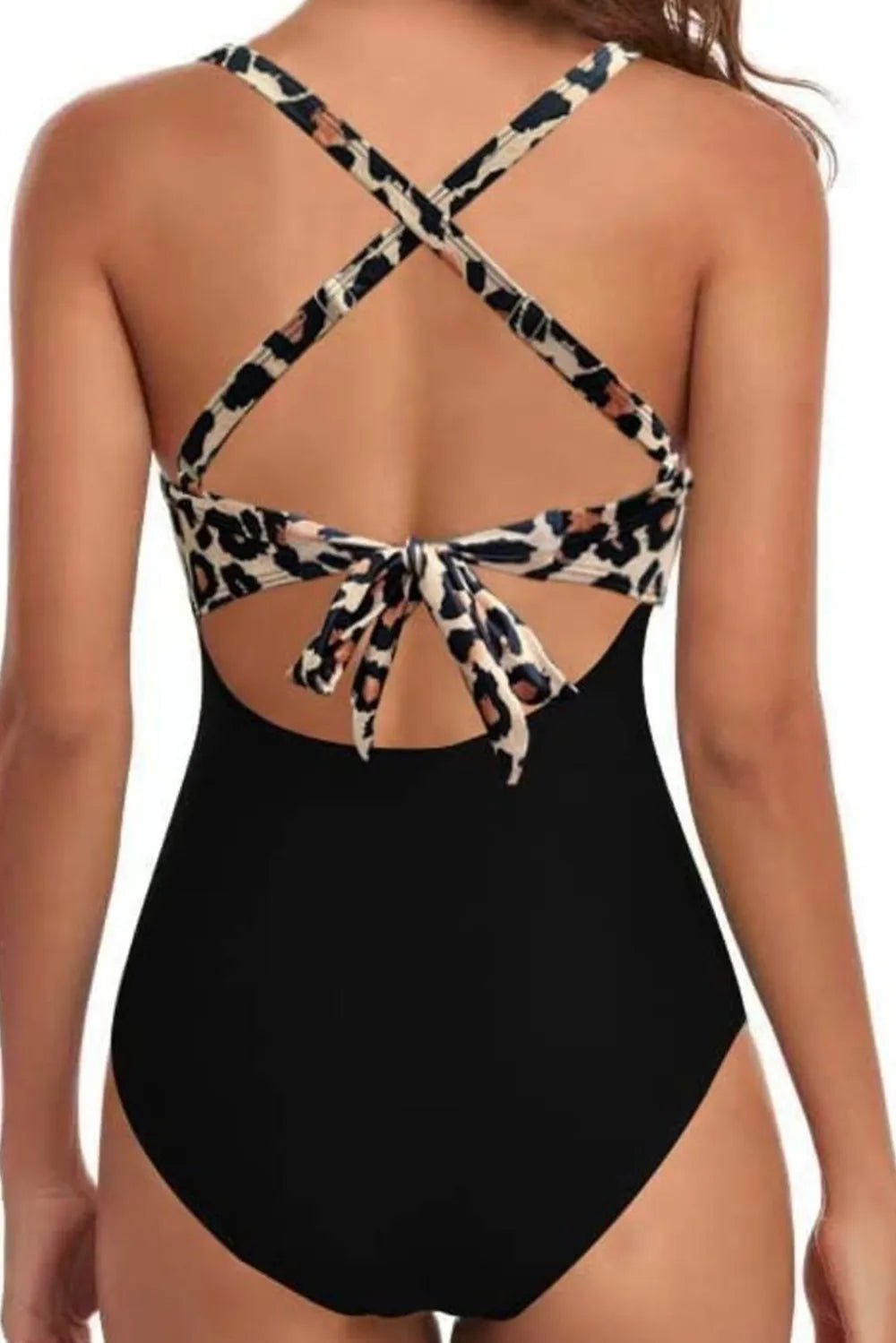 Tied Crisscross Cutout One - Piece Swimwear - MAD RUFFI