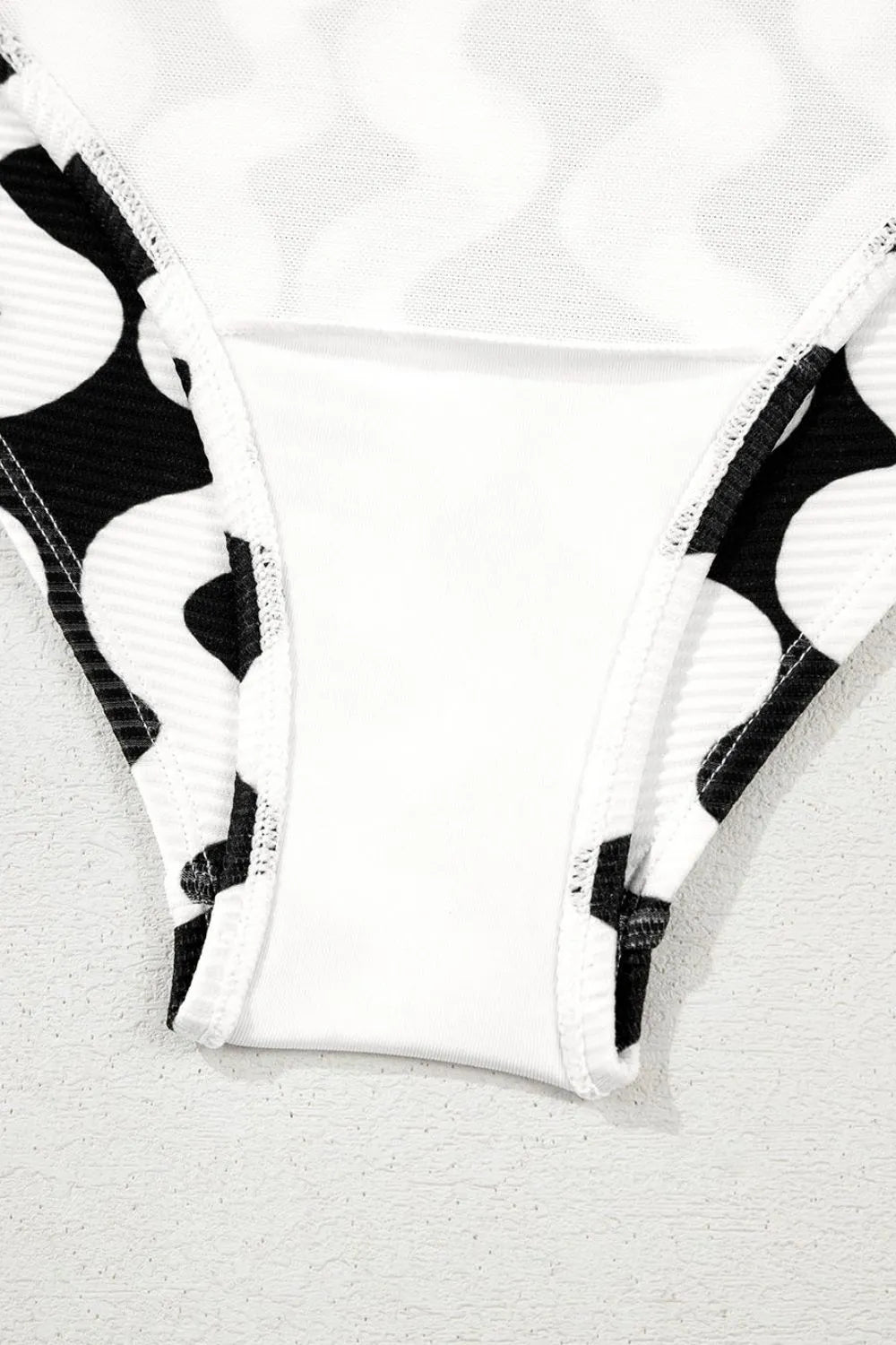 Tied Front Contrast Striped One - Piece Swimsuit - MAD RUFFI