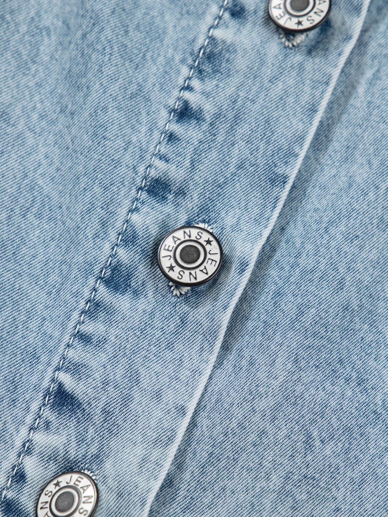 Tiered Flowy Overall Denim Dress - MAD RUFFI