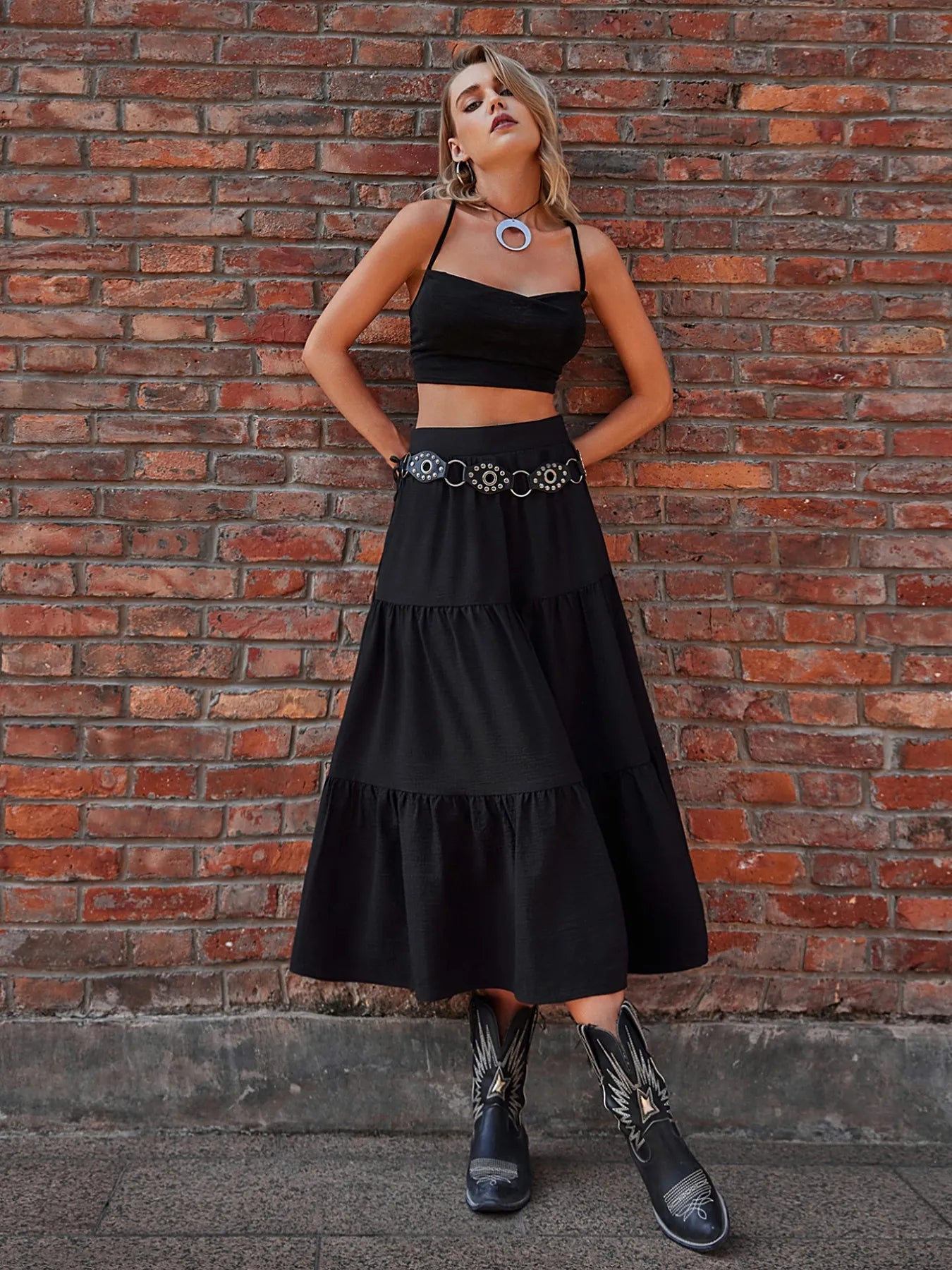 Tiered Midi Skirt - MAD RUFFI