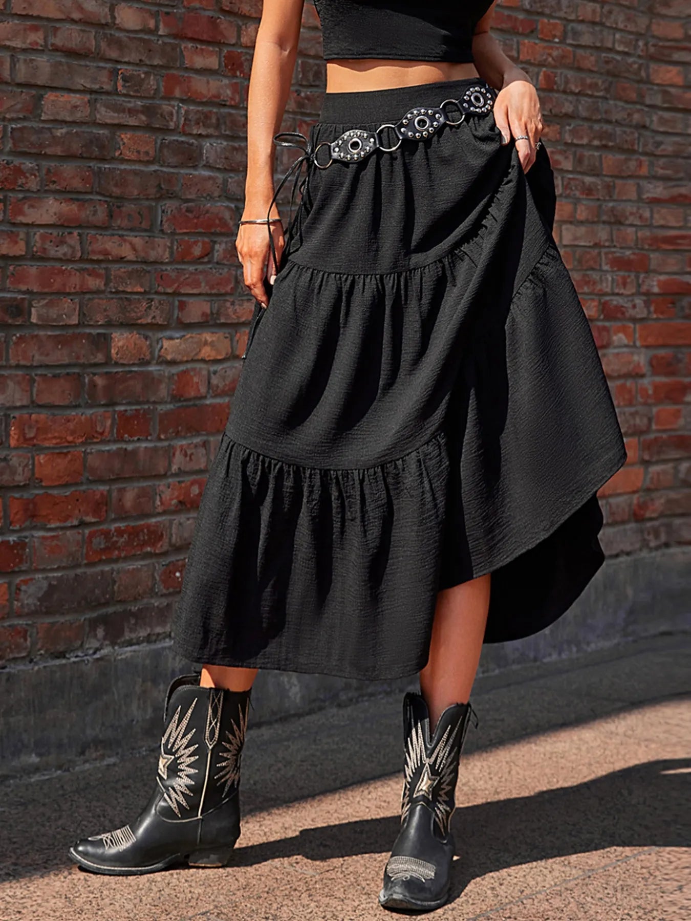 Tiered Midi Skirt - MAD RUFFI