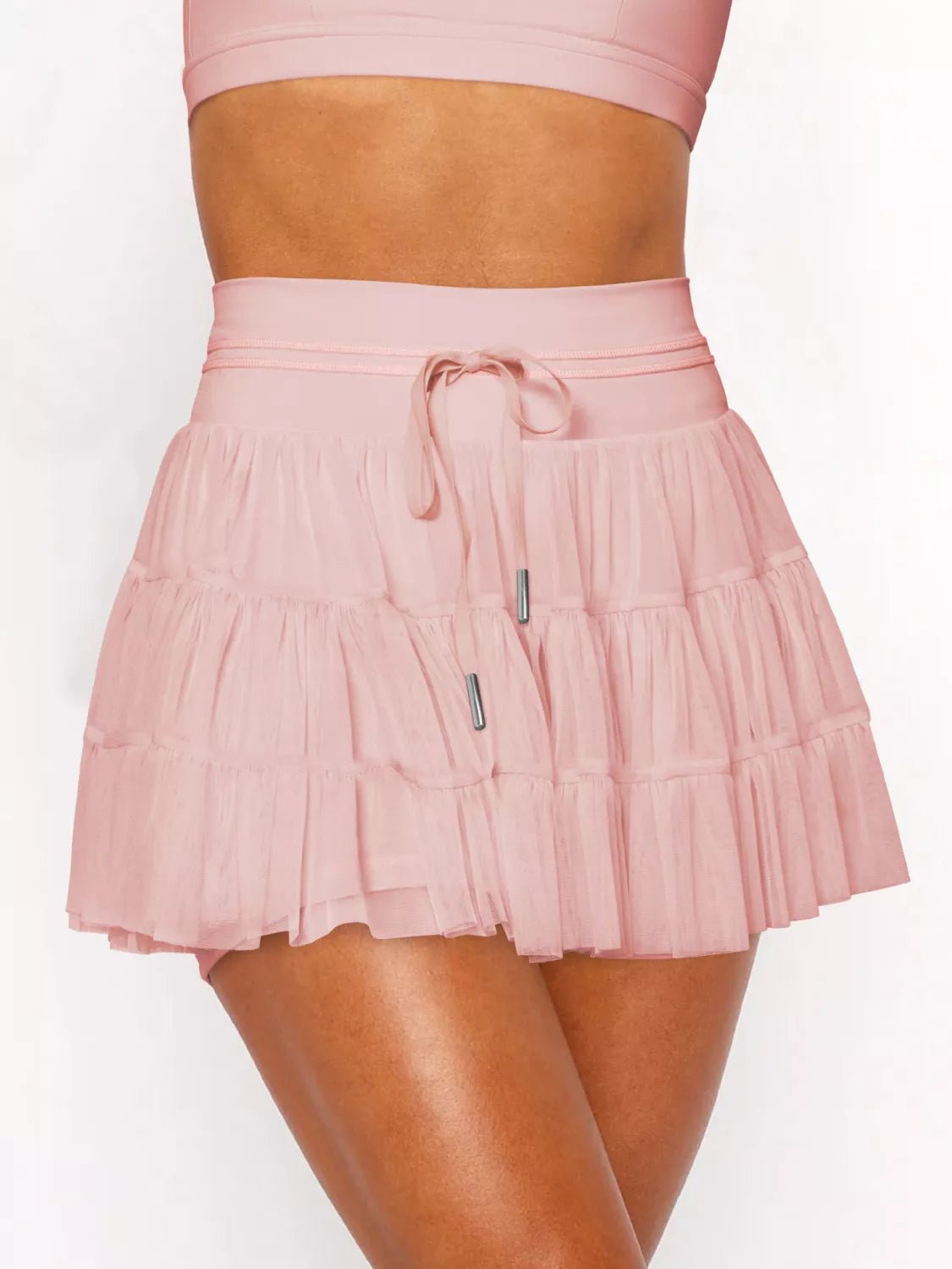 Tiered Skort with Drawstring - MAD RUFFI