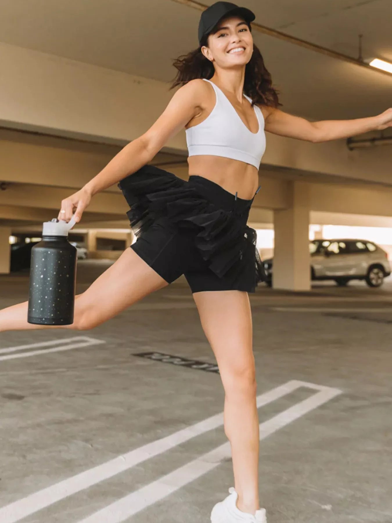 Tiered Skort with Drawstring - MAD RUFFI